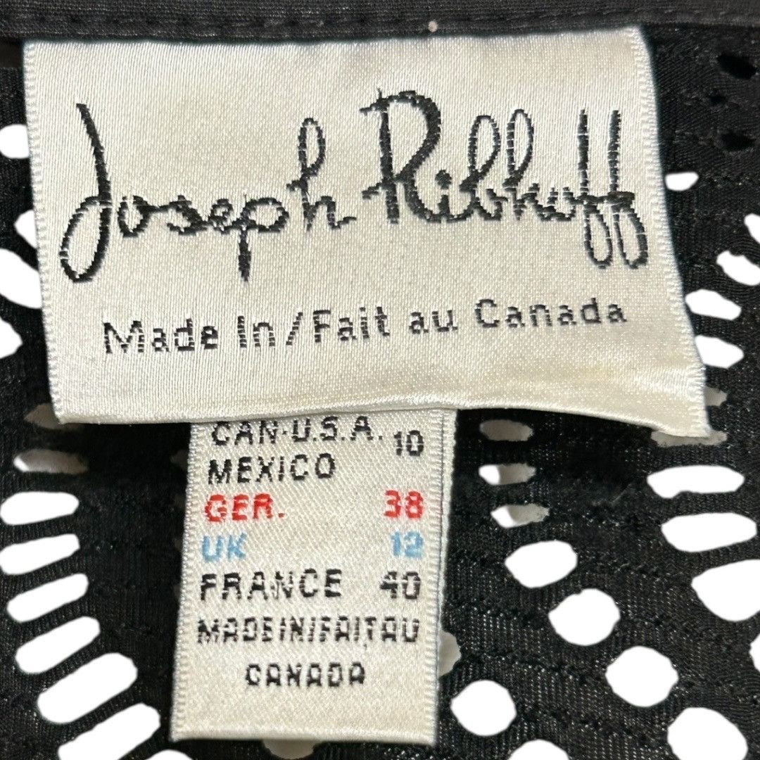 Joseph Ribkoff Joseph Ribkoff Black Open Front Jacket With Rhinestone Embel Size L / US 10 / IT 46 - 8 Thumbnail