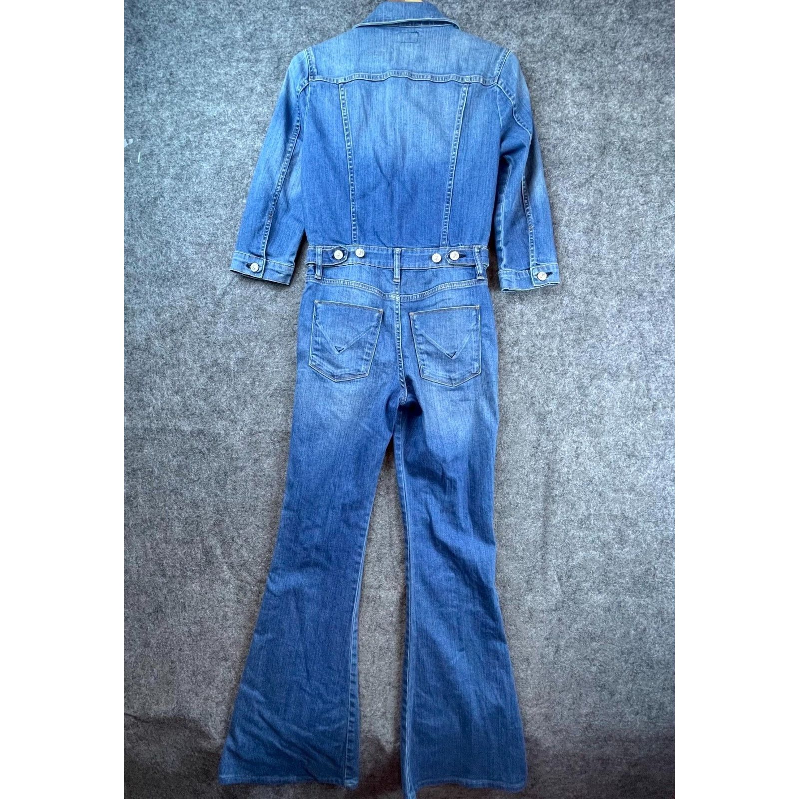Hudson Hudson Coverall Jumpsuit Small Denim Holly Flare Flight Suit Size 27" / US 4 / IT 40 - 2 Thumbnail