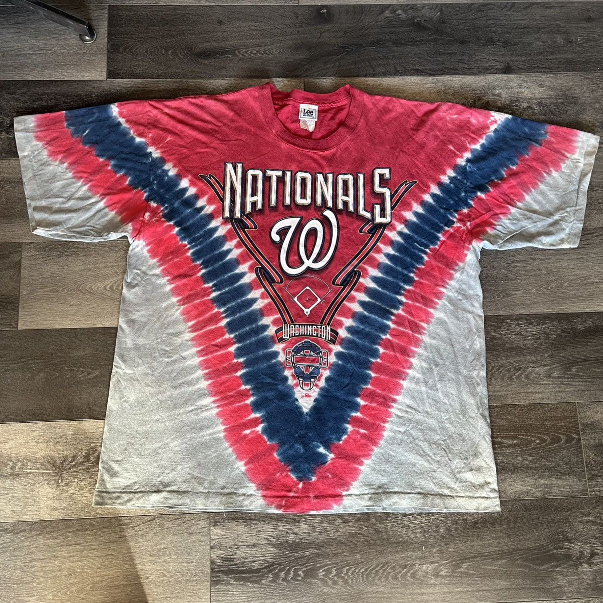 MLB Vintage Lee MLB Washington Nationals Tie Dye Graphic T Shirt Size US XXL / EU 58 / 5 - 1 Thumbnail