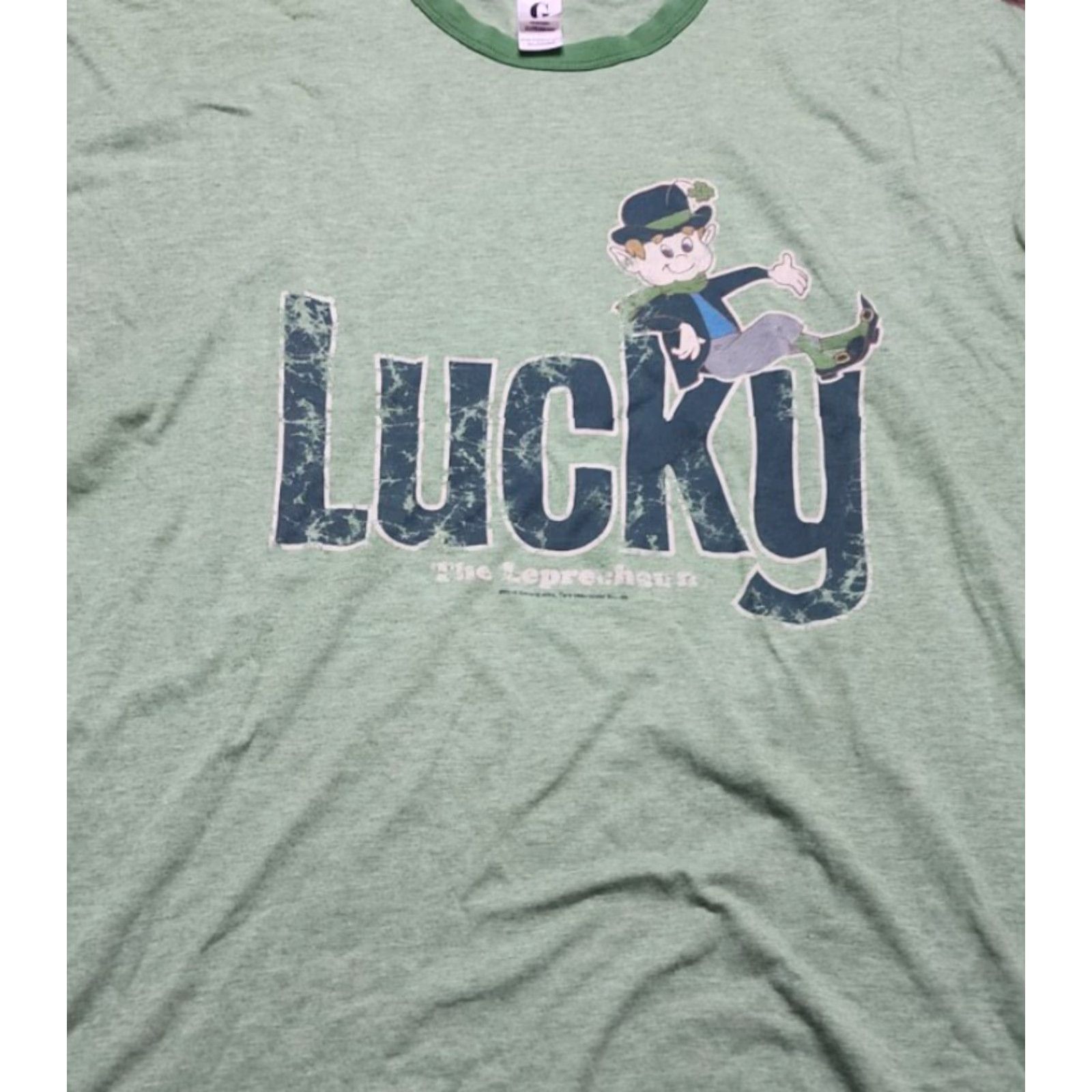 Etro VINTAGE Lucky Charms Ringer T Shirt Green Leprechaun Mens XL Size US XL / EU 56 / 4 - 5 Thumbnail