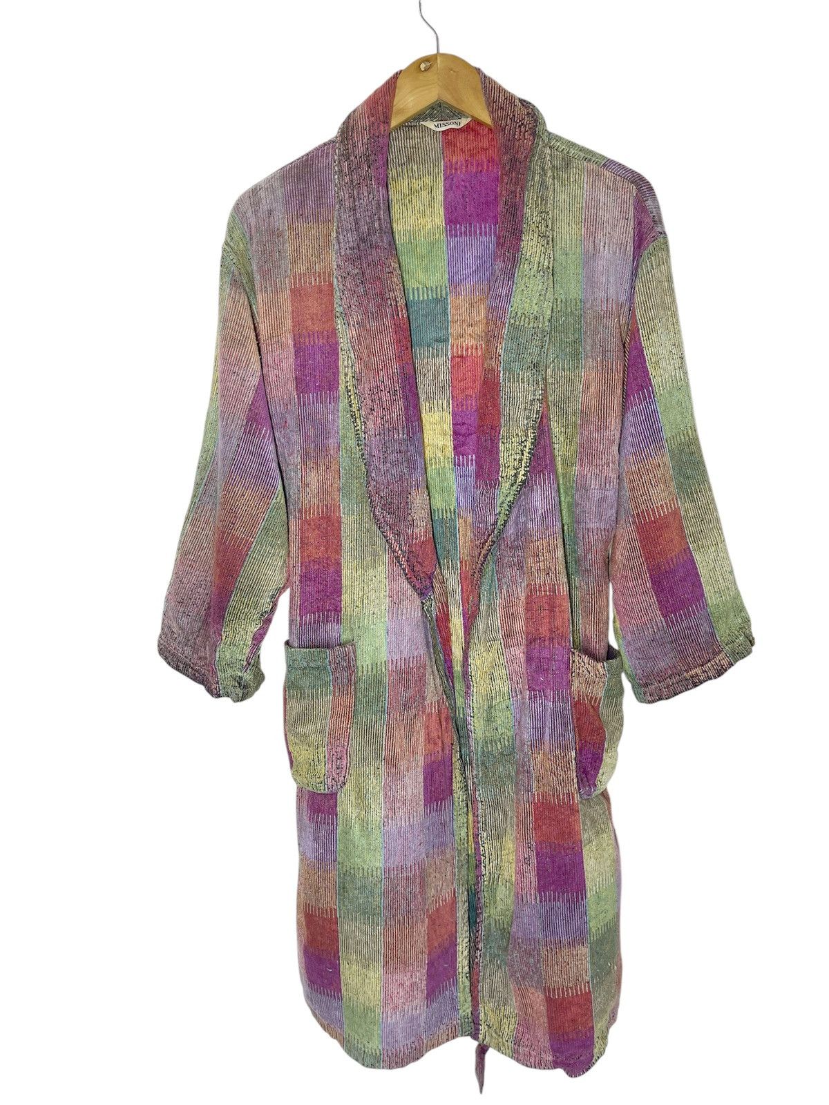 Missoni Vintage MISSONI Bath Robe Corduroy Patches Designed Size M / US 6-8 / IT 42-44 - 1 Thumbnail