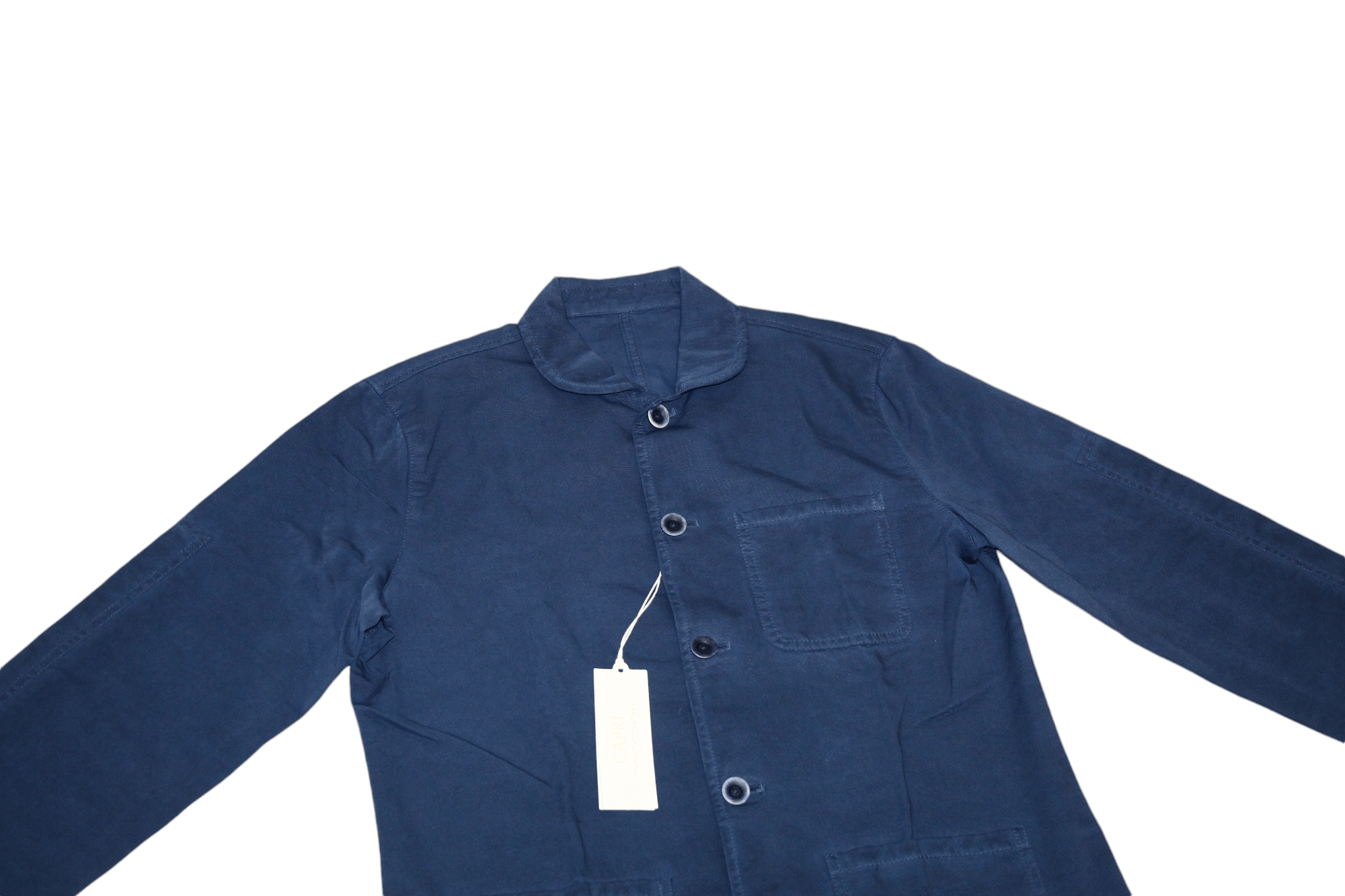 Japanese Brand DEADSTOCK💥CAPRI OSAKA-TC Indigo Dyed Chore Jacket Size US M / EU 48-50 / 2 - 13 Thumbnail