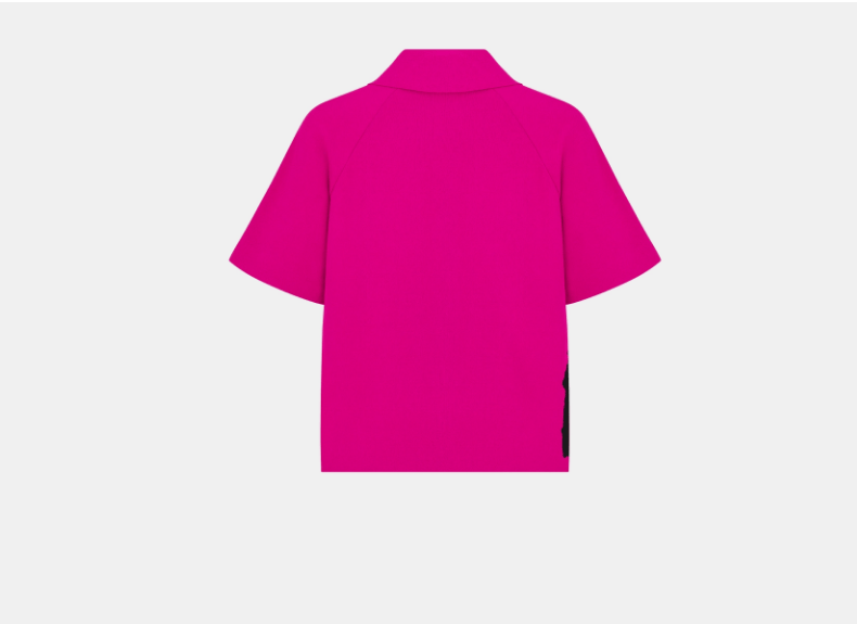 Dior o1w1db11225 454V13 Short-Sleeved Jacket in Fuchsia/Black Size XL / US 12-14 / IT 48-50 - 2 Thumbnail