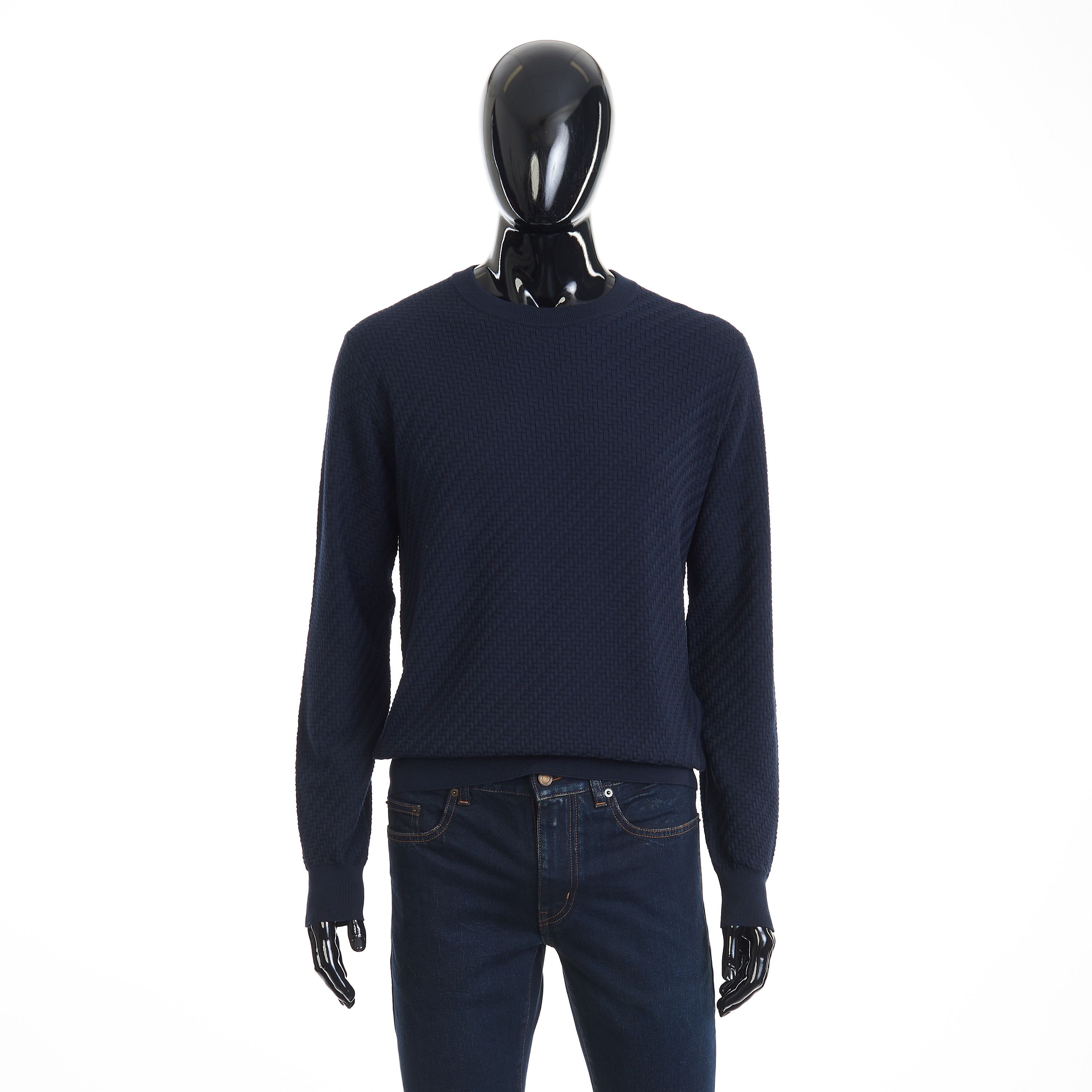 Brioni Navy Blue Crewneck Sweater Size US XXL / EU 58 / 5 - 1 Thumbnail