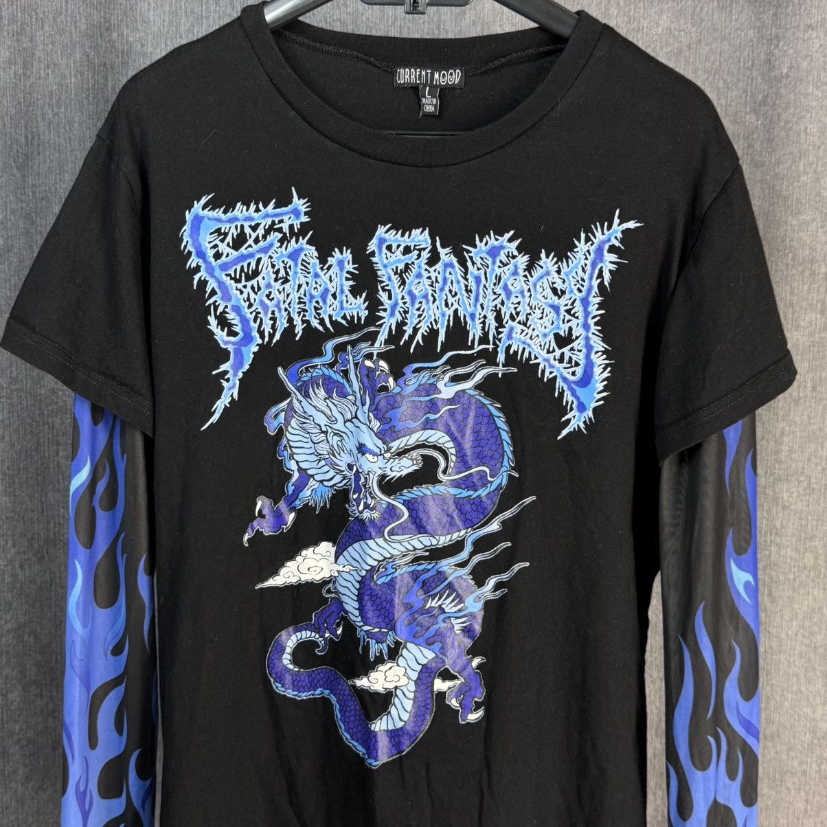 Other Current Mood long sleeve t shirt y2k gotic style Size US L / EU 52-54 / 3 - 3 Thumbnail