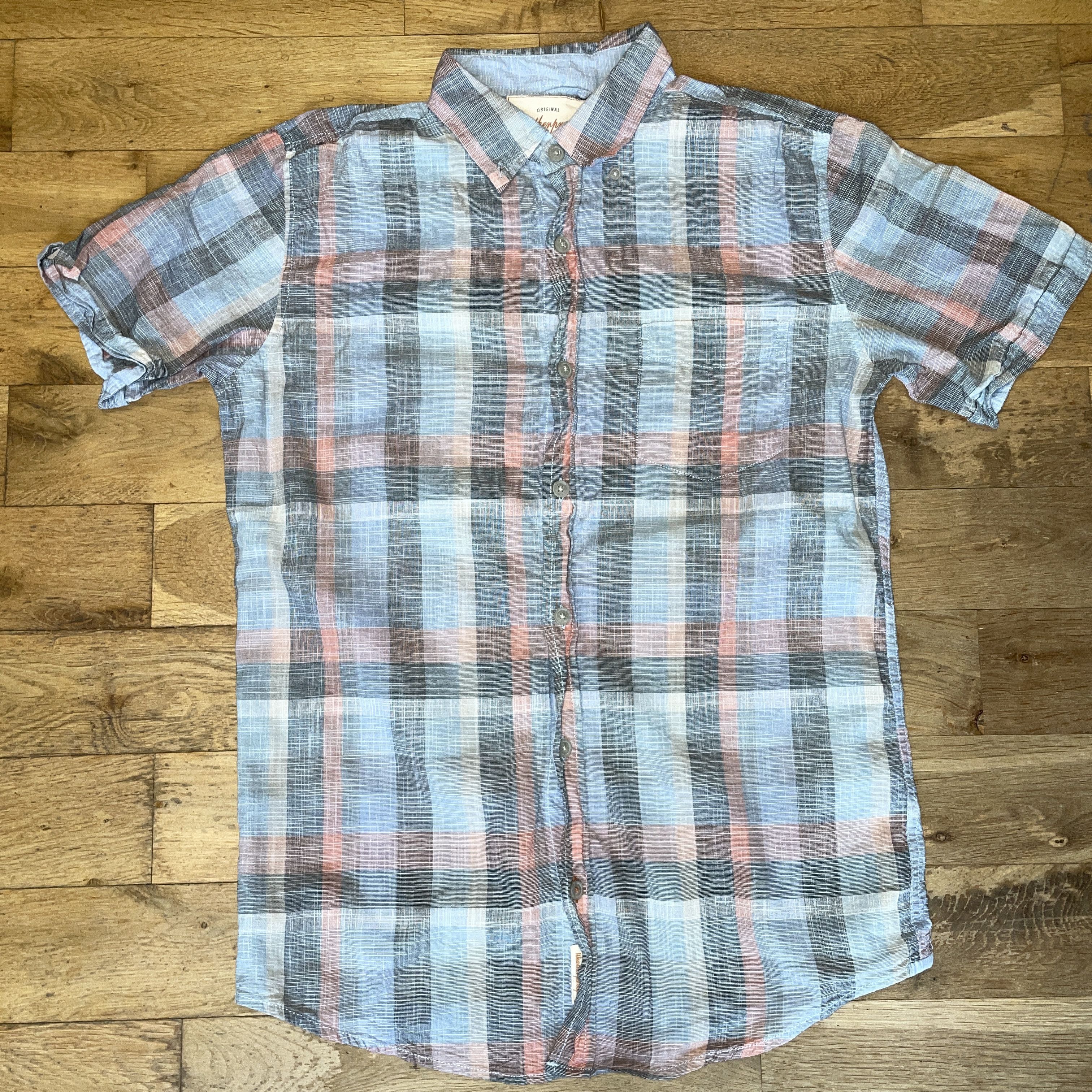 Vintage × Weatherproof Weatherproof Men's Elegant Check Shirt Short Sleeve Size S Size US S / EU 44-46 / 1 - 1 Thumbnail