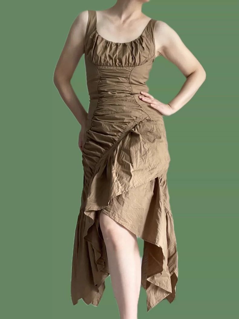 Issey Miyake Issey Miyake Brown dress Size L / US 10 / IT 46 - 4 Thumbnail