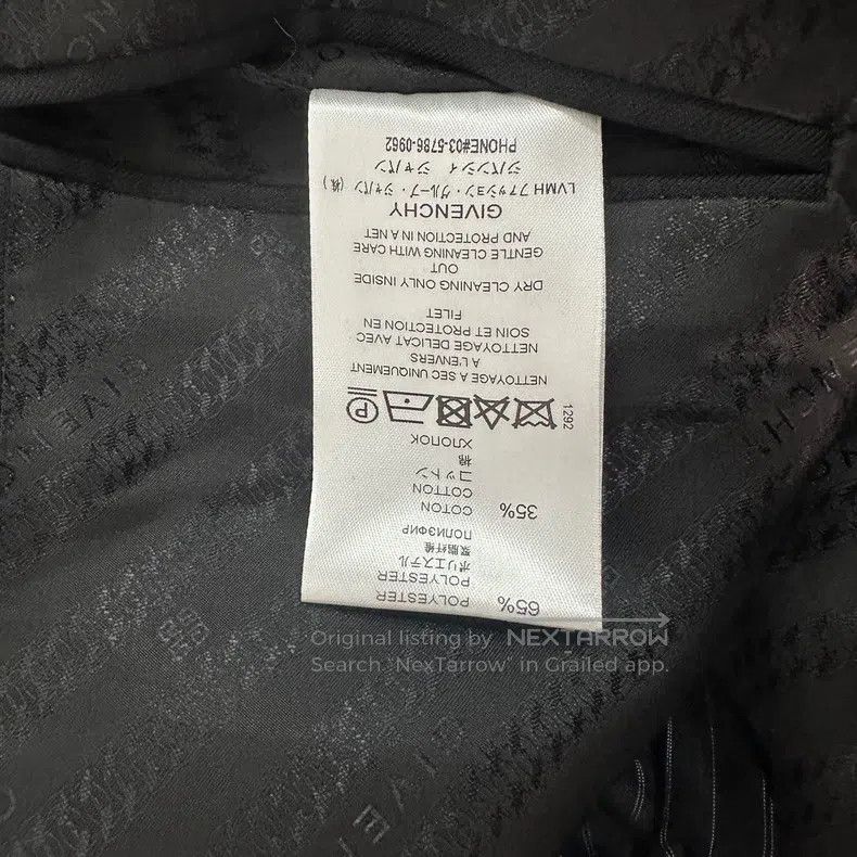 Givenchy Givenchy Solid V-neck long-sleeve suit, men's black, full Size US L / EU 52-54 / 3 - 3 Thumbnail