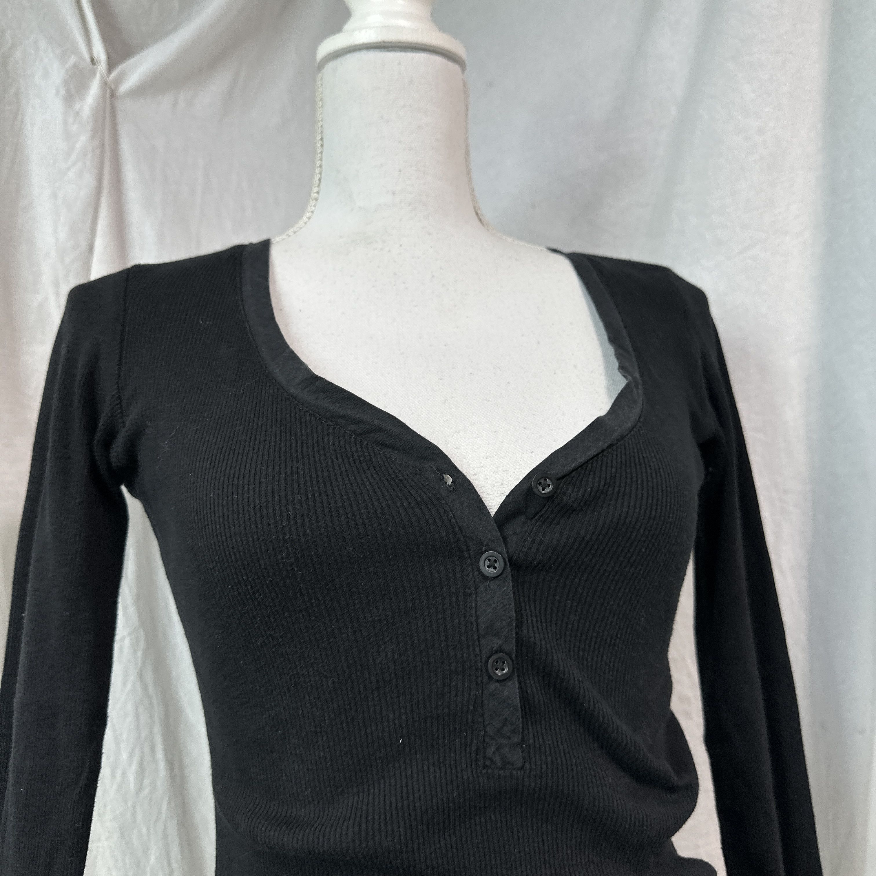 Vintage Vintage Avant Garde Grunge Ribbed Butonned Longsleeve Y2K Size M / US 6-8 / IT 42-44 - 2 Thumbnail