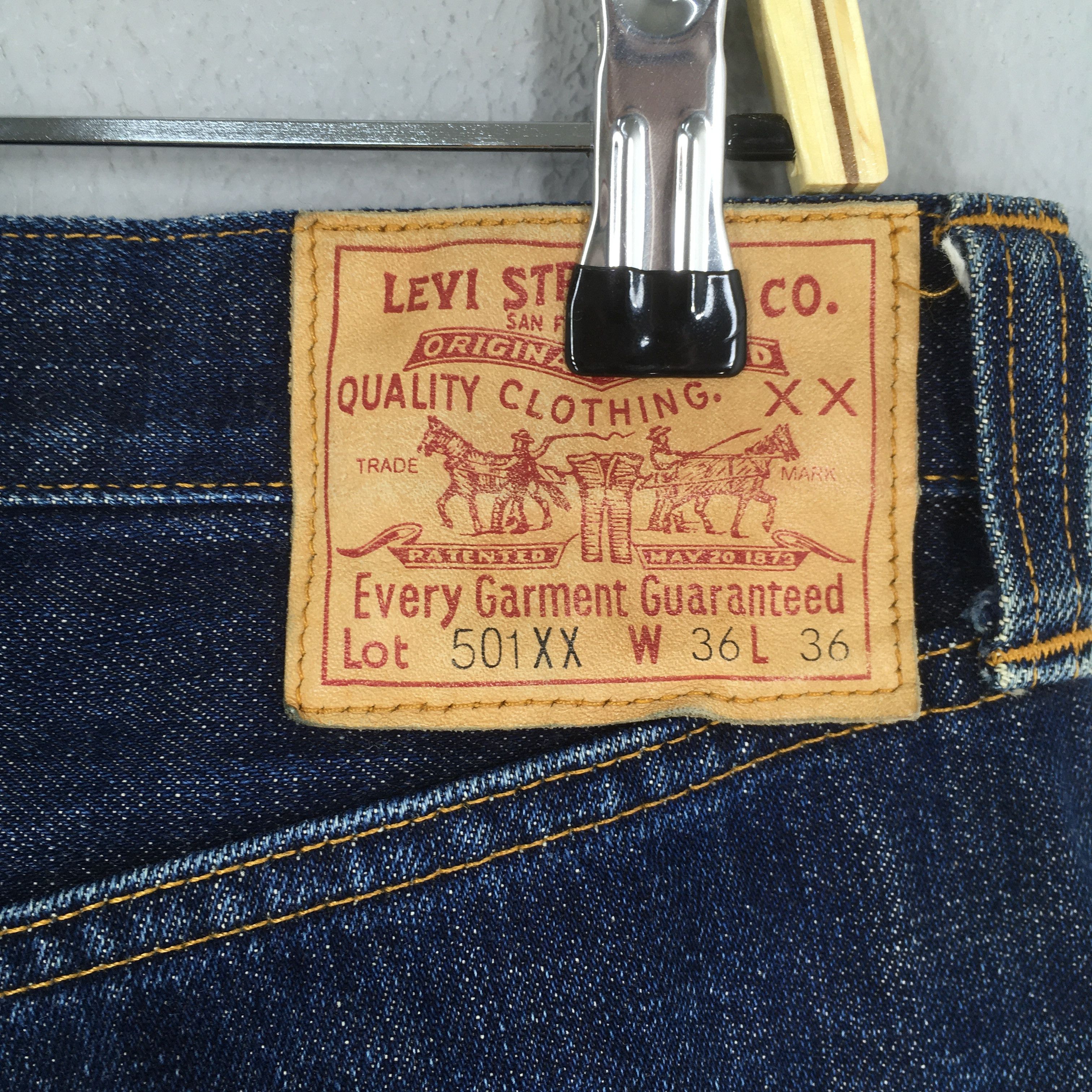 Levi's ize 34x29.5 Vintage 90s Levi's 501XX Big E Jeans S1352 Size US 34 / EU 50 - 10 Thumbnail