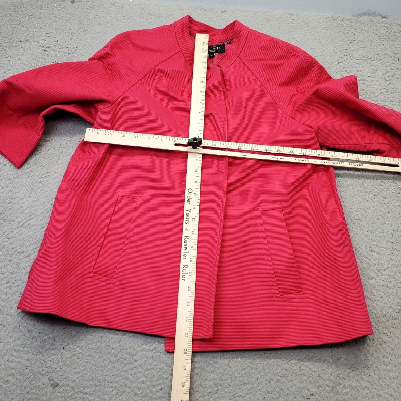 Talbots Talbots Jacket Women 14 Petite Pink 3/4 Sleeve Pockets Single Button Size XL / US 12-14 / IT 48-50 - 4 Thumbnail
