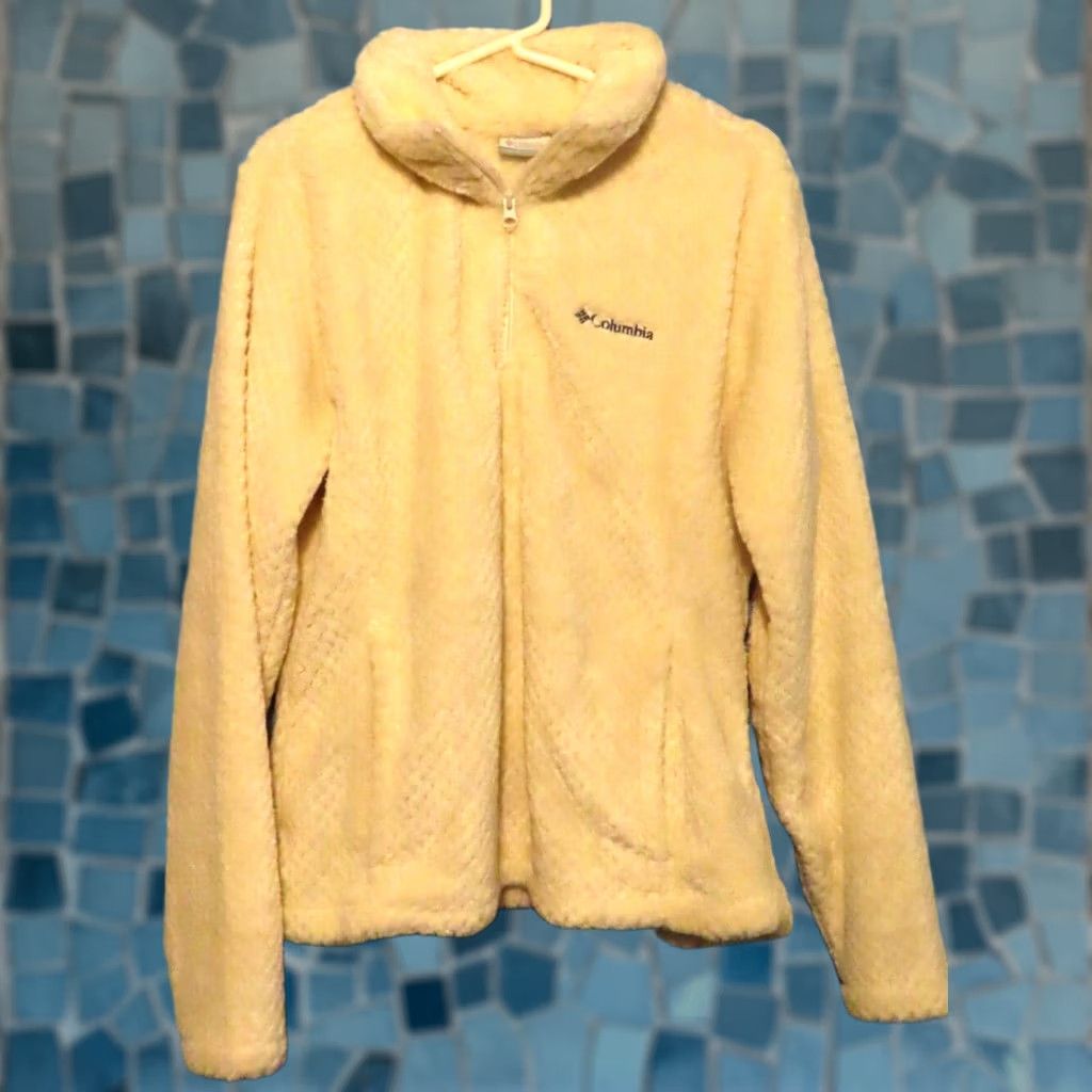 Vintage Columbia Womens 1/4 Zip Sherpa Fleece Pullover Long Sleeve Ivory Size L Size L / US 10 / IT 46 - 1 Thumbnail