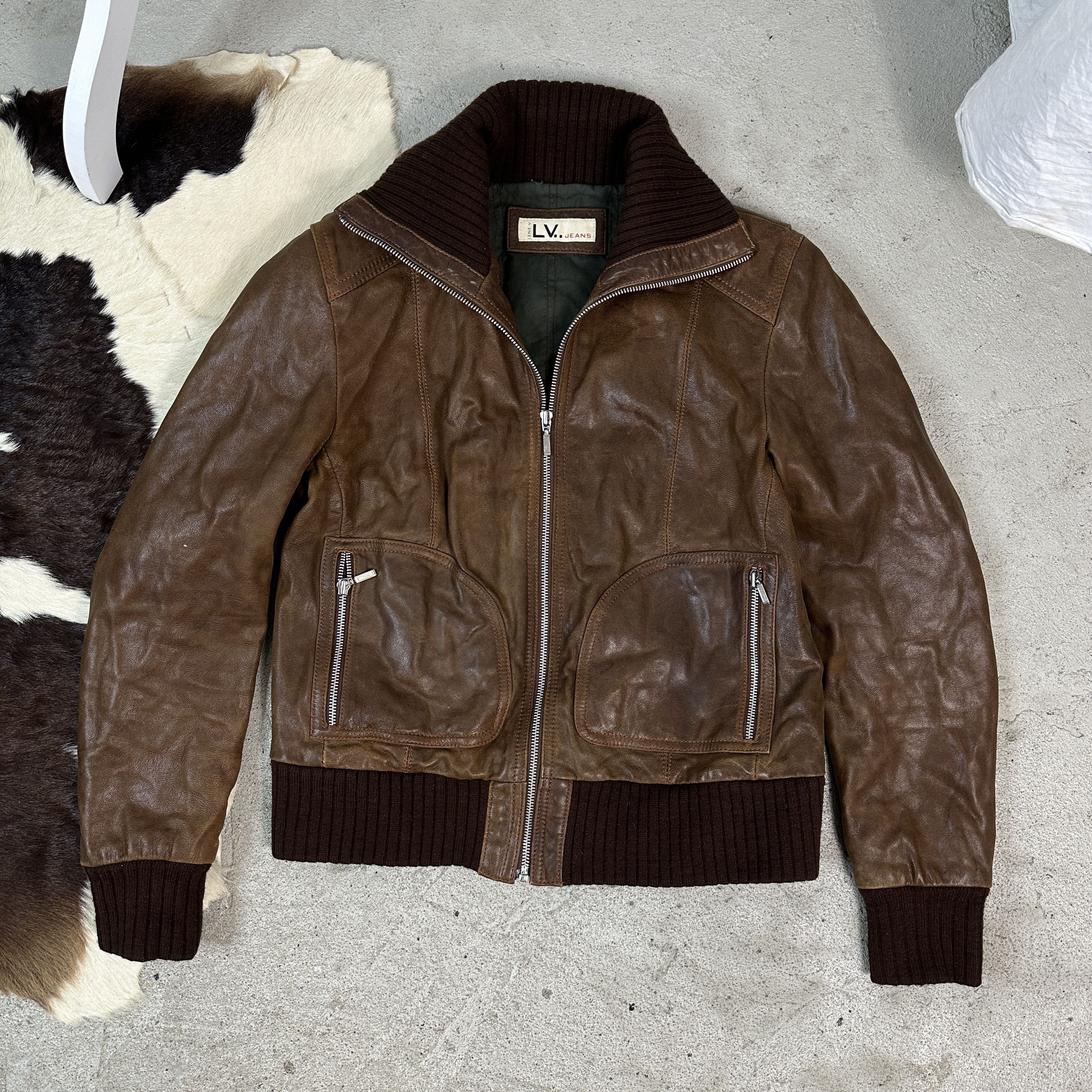 Vintage Vintage Brown Leather Jacket Size US L / EU 52-54 / 3 - 2 Thumbnail