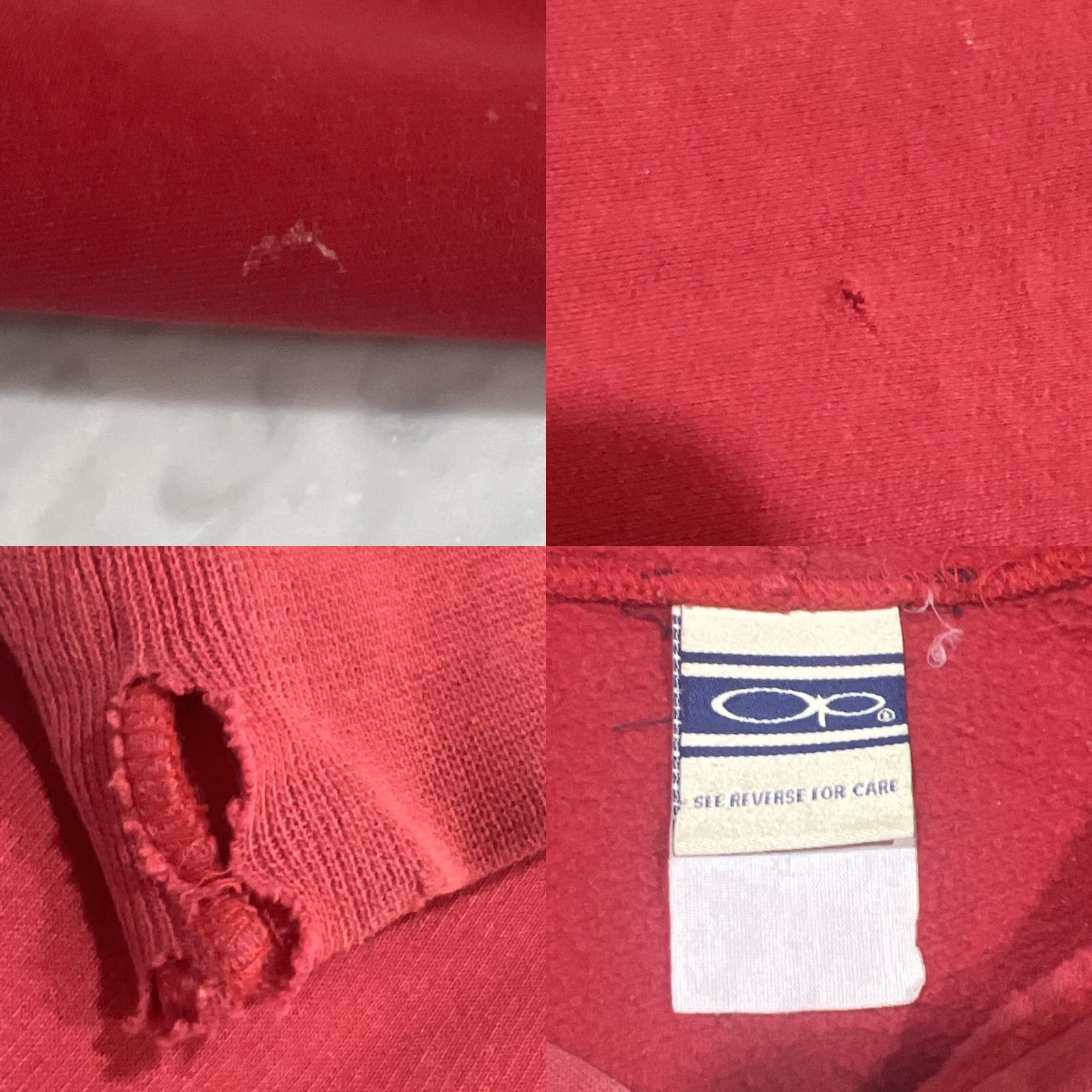 Vintage VINTAGE Ocean Pacific OP Sweat Shirt XL Hood Pocket Red Beach Surf Mens Size US XL / EU 56 / 4 - 11 Thumbnail