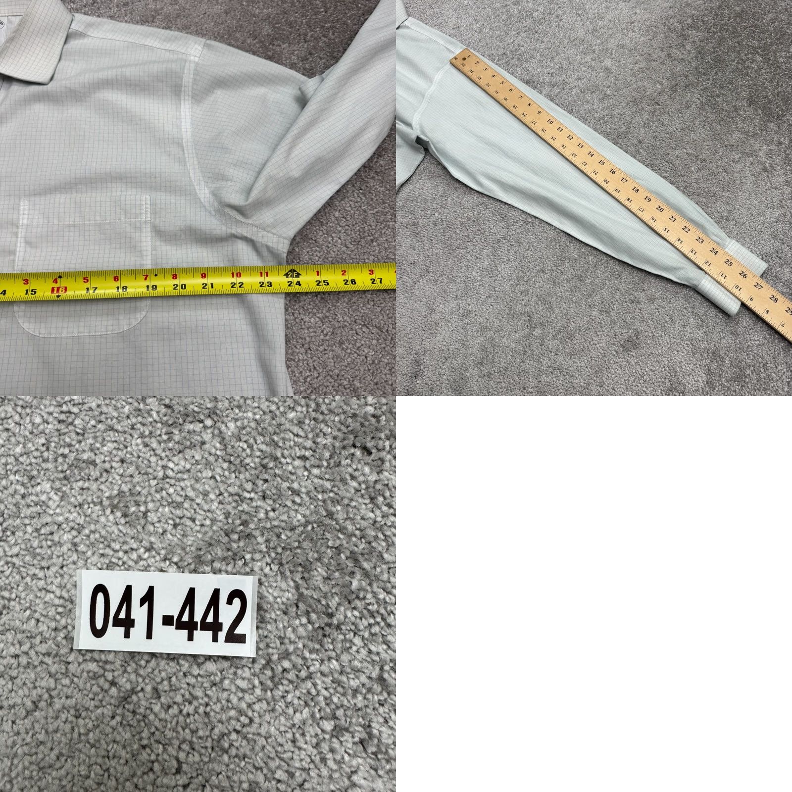 Brooks Brothers Brooks Brothers Dress Shirt Mens 16.5/36 Blue White Check Cotton Non-Iron Regular Size 46R - 9 Thumbnail