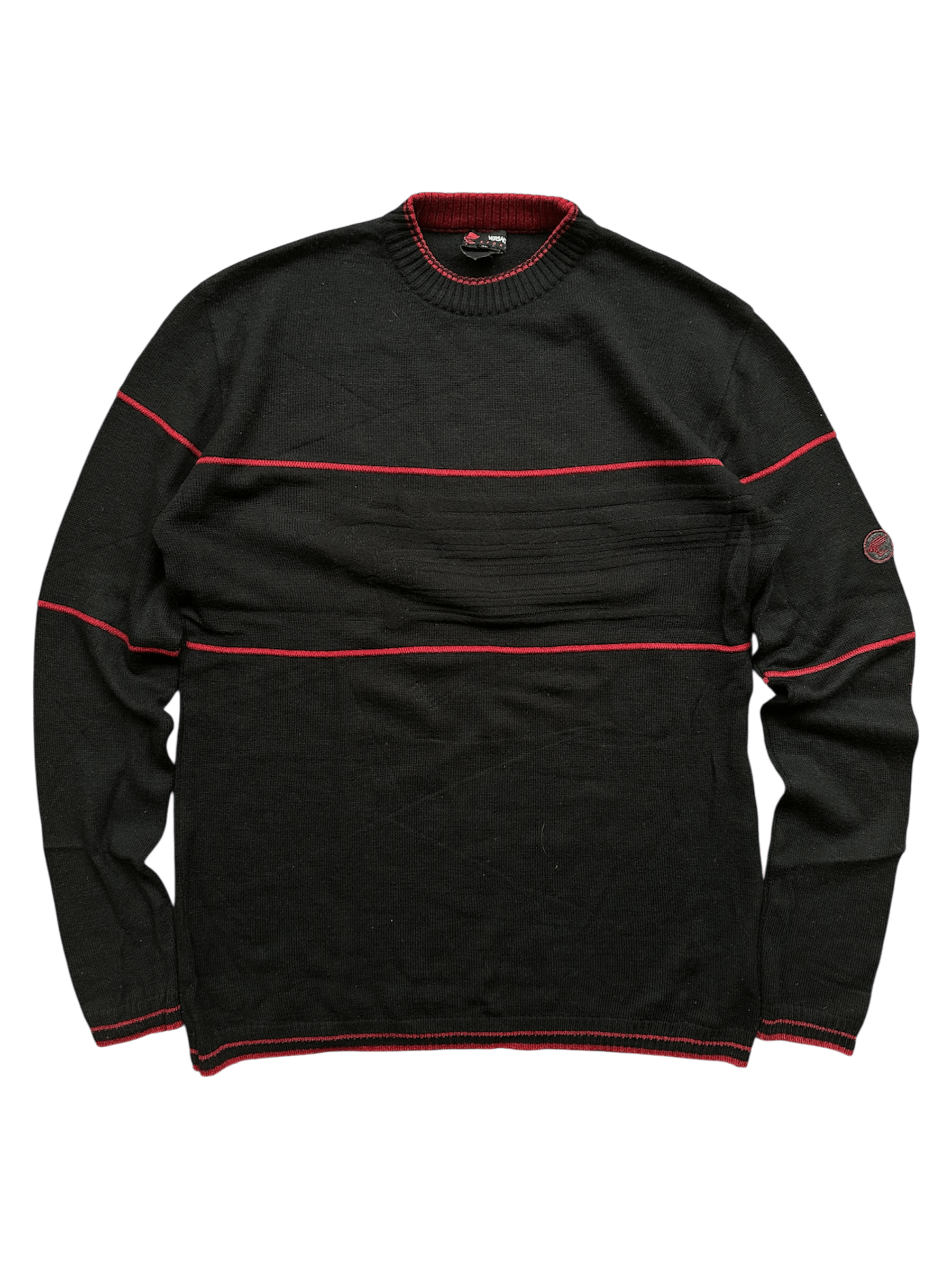 Versace Vintage Versace sport face stretch knitwear sweatshirt Size US XL / EU 56 / 4 - 1 Thumbnail