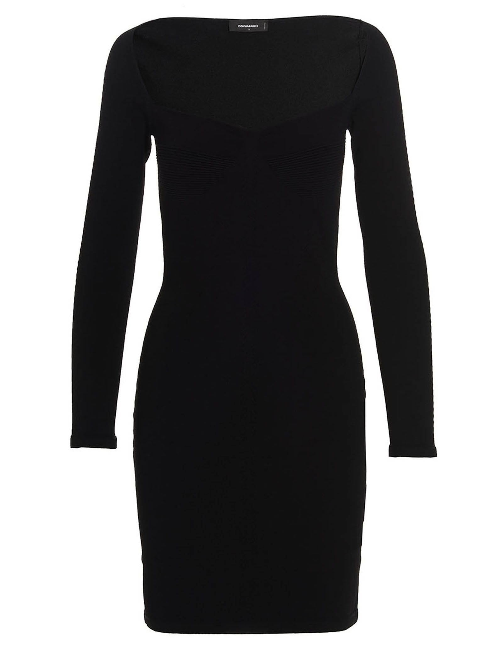 Dsquared2 Ribbed Viscose Dress Size 28" / US 6 / IT 42 - 1 Thumbnail