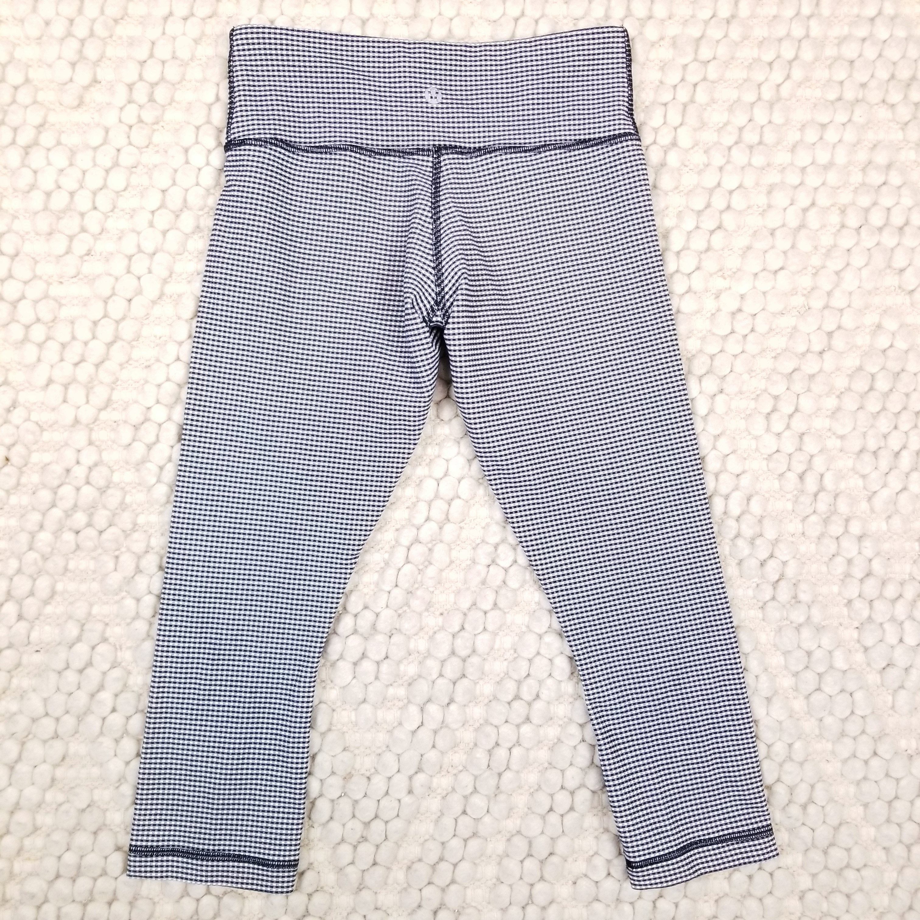 Lululemon Wunder Under Crop II (Roll Down) Gingham Luon Size 27" / US 4 / IT 40 - 4 Thumbnail