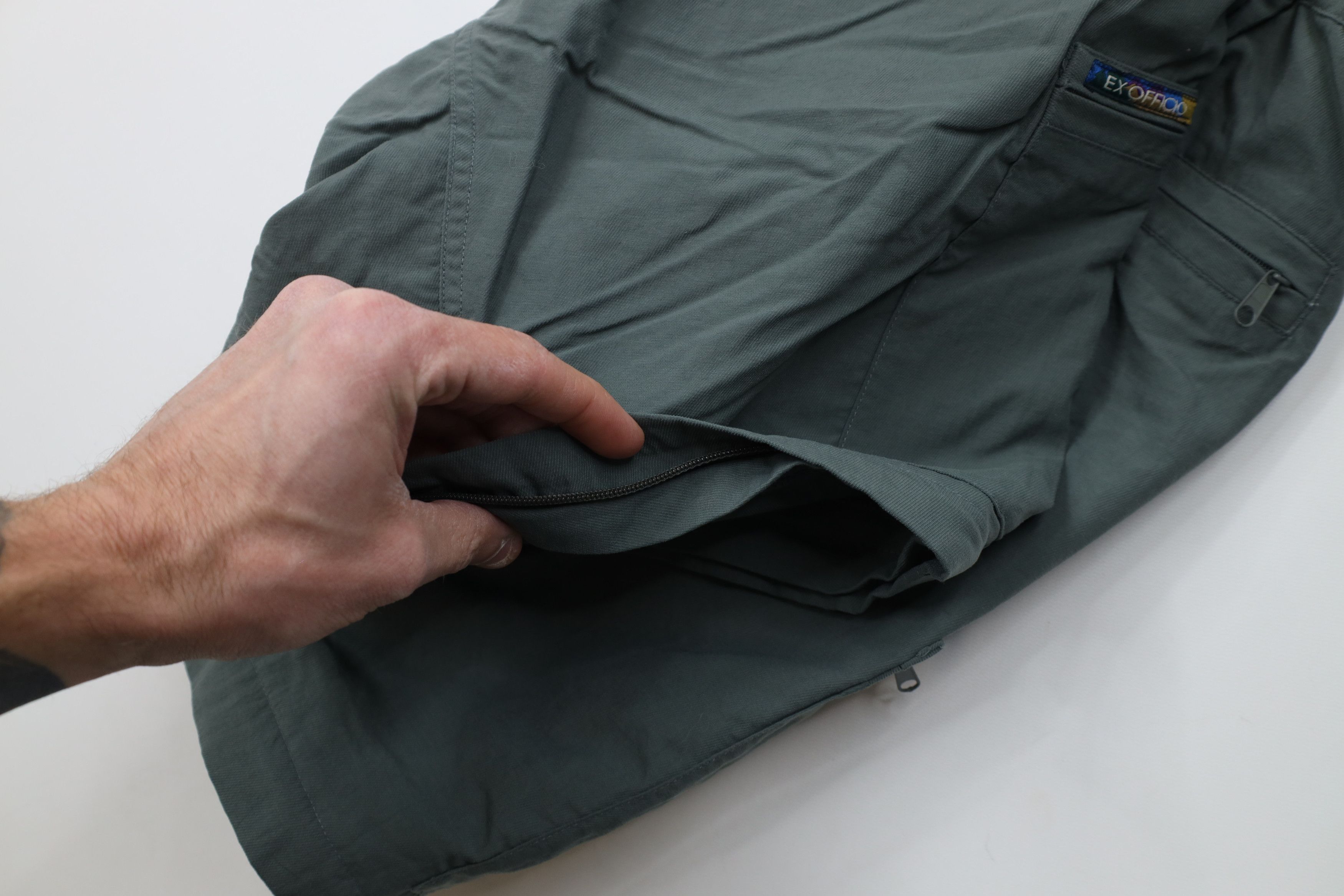 ExOfficio Vintage 90s ExOfficio Hiking Trekking Cargo Shorts Green Size 28" / US 6 / IT 42 - 9 Thumbnail