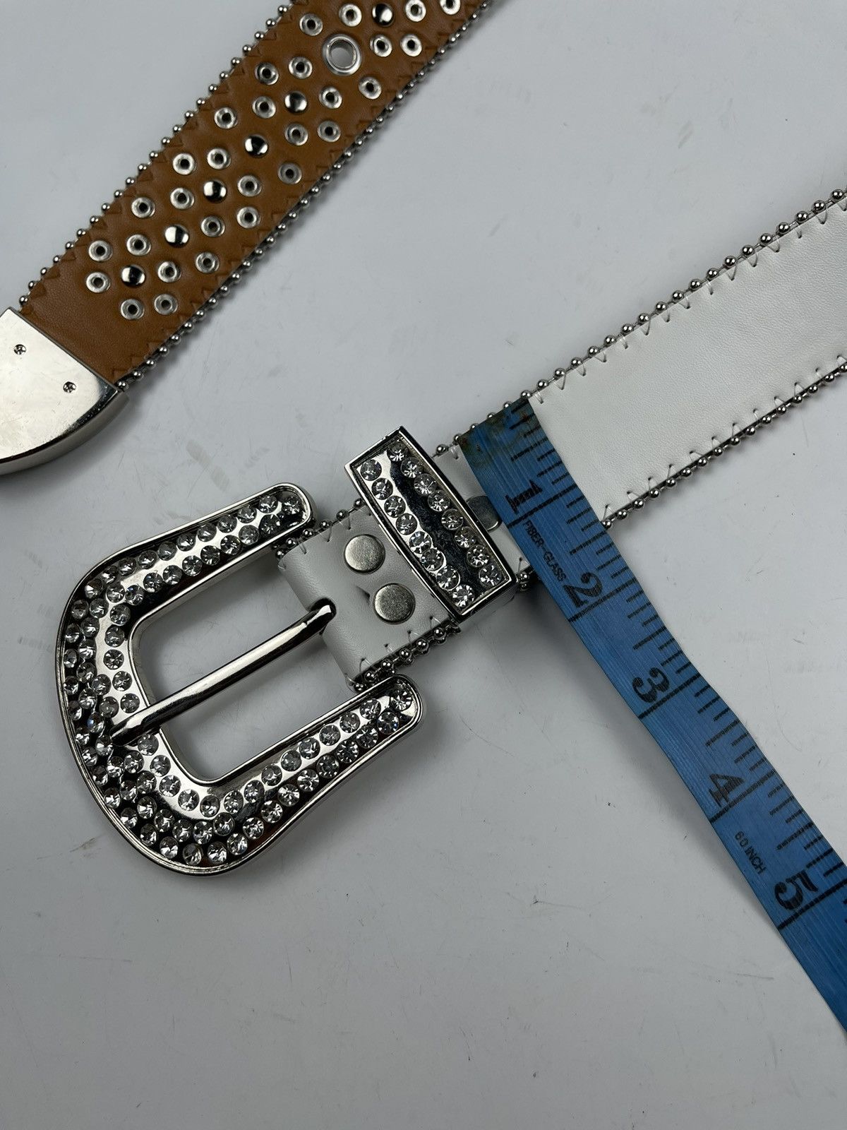 Japanese Brand studded belt tc9 Size 36 - 4 Thumbnail