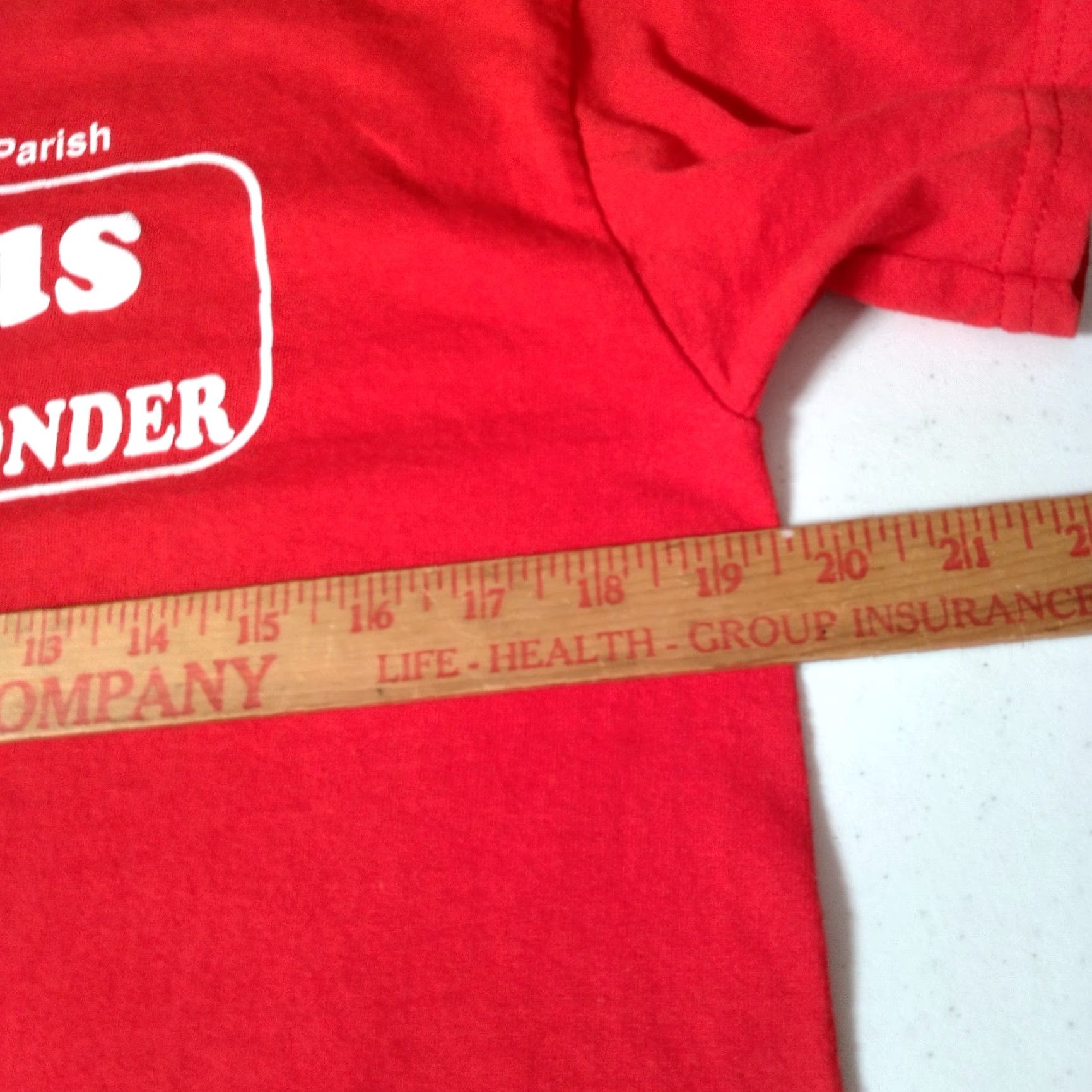 Vintage VINTAGE Christian T-Shirt Men M Red Solid Short Sleeve Crew Neck Bible Verse John 3:16 Religious Church Jesus Is Our First Responder Graphic Size US M / EU 48-50 / 2 - 7 Thumbnail