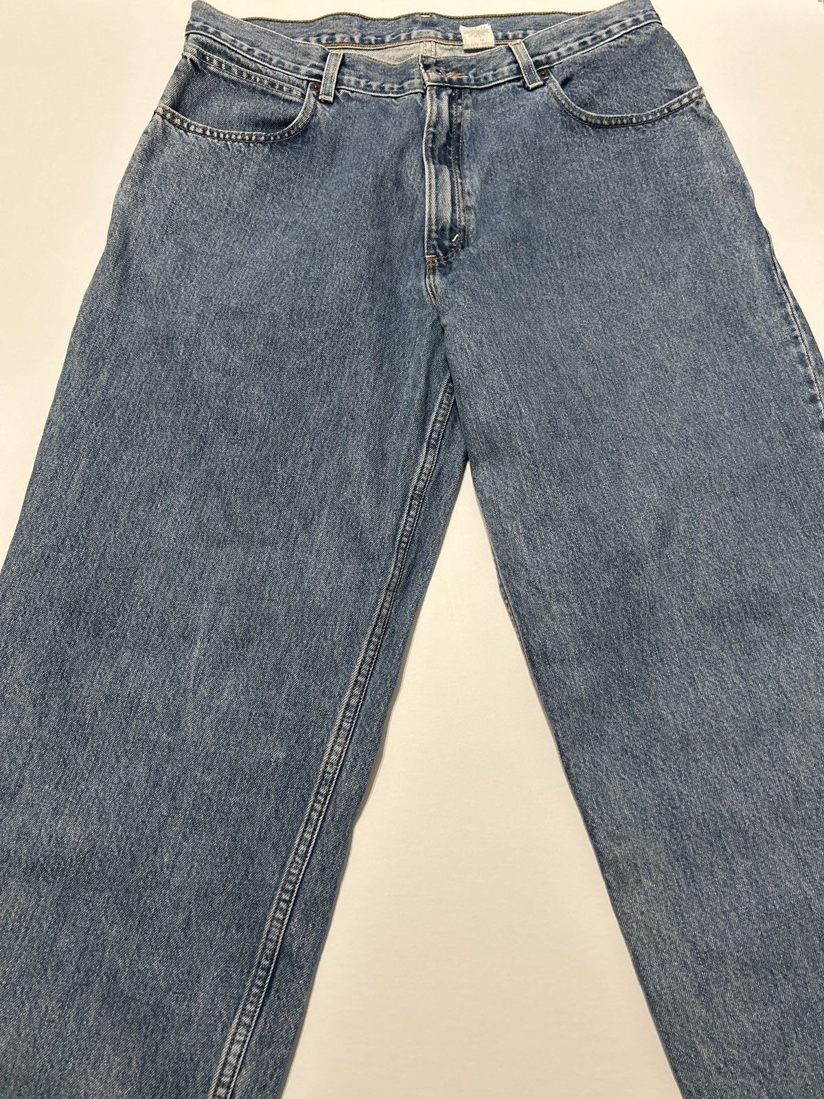 Levi's Vintage Levi’s Dry Goods 595 Light Wash Baggy Denim Jeans Size US 34 / EU 50 - 3 Thumbnail