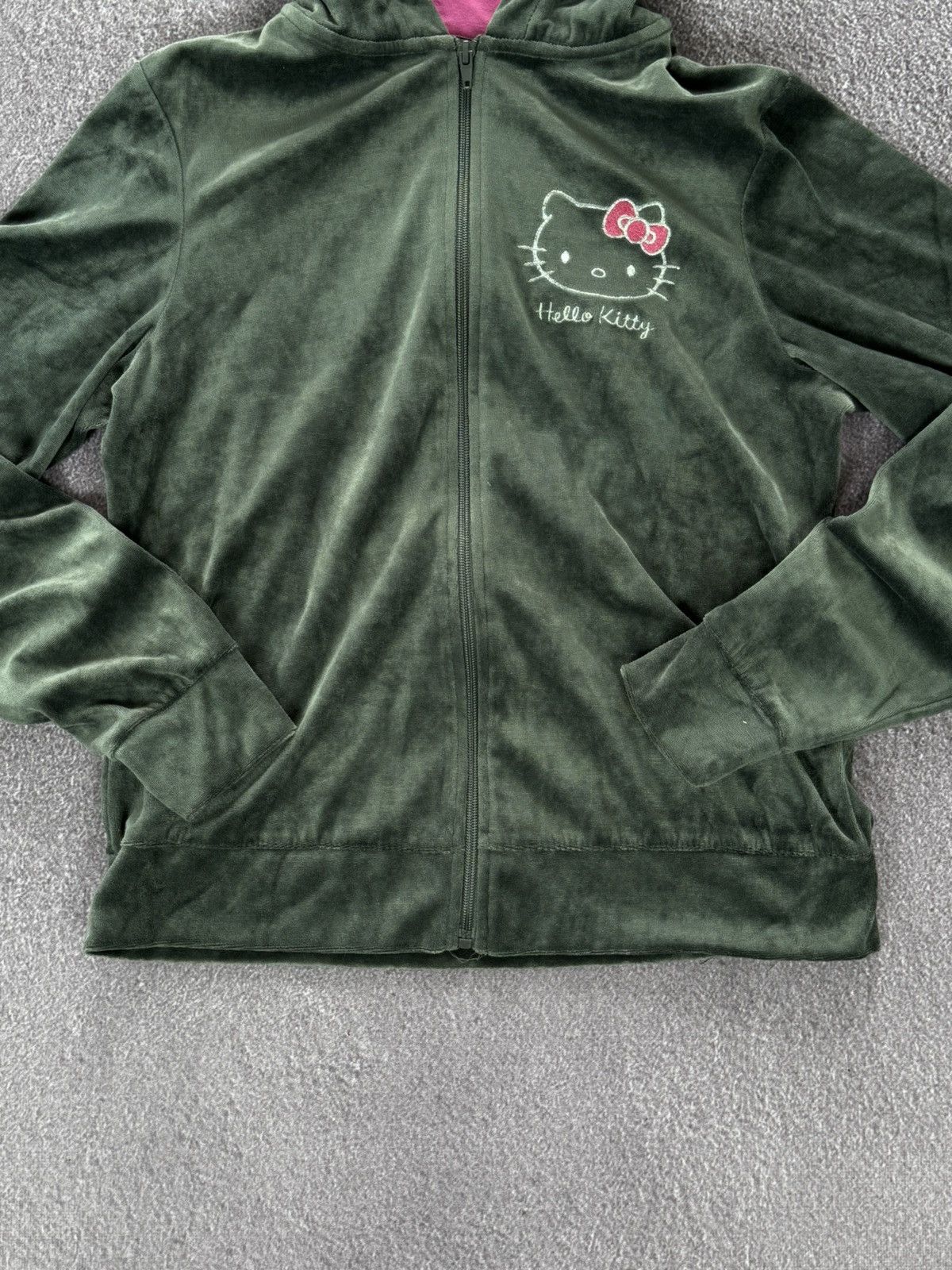 Hysteric Glamour Vintage Y2K Hello Kitty Velour Zip Up Hoodie Size M / US 6-8 / IT 42-44 - 3 Thumbnail