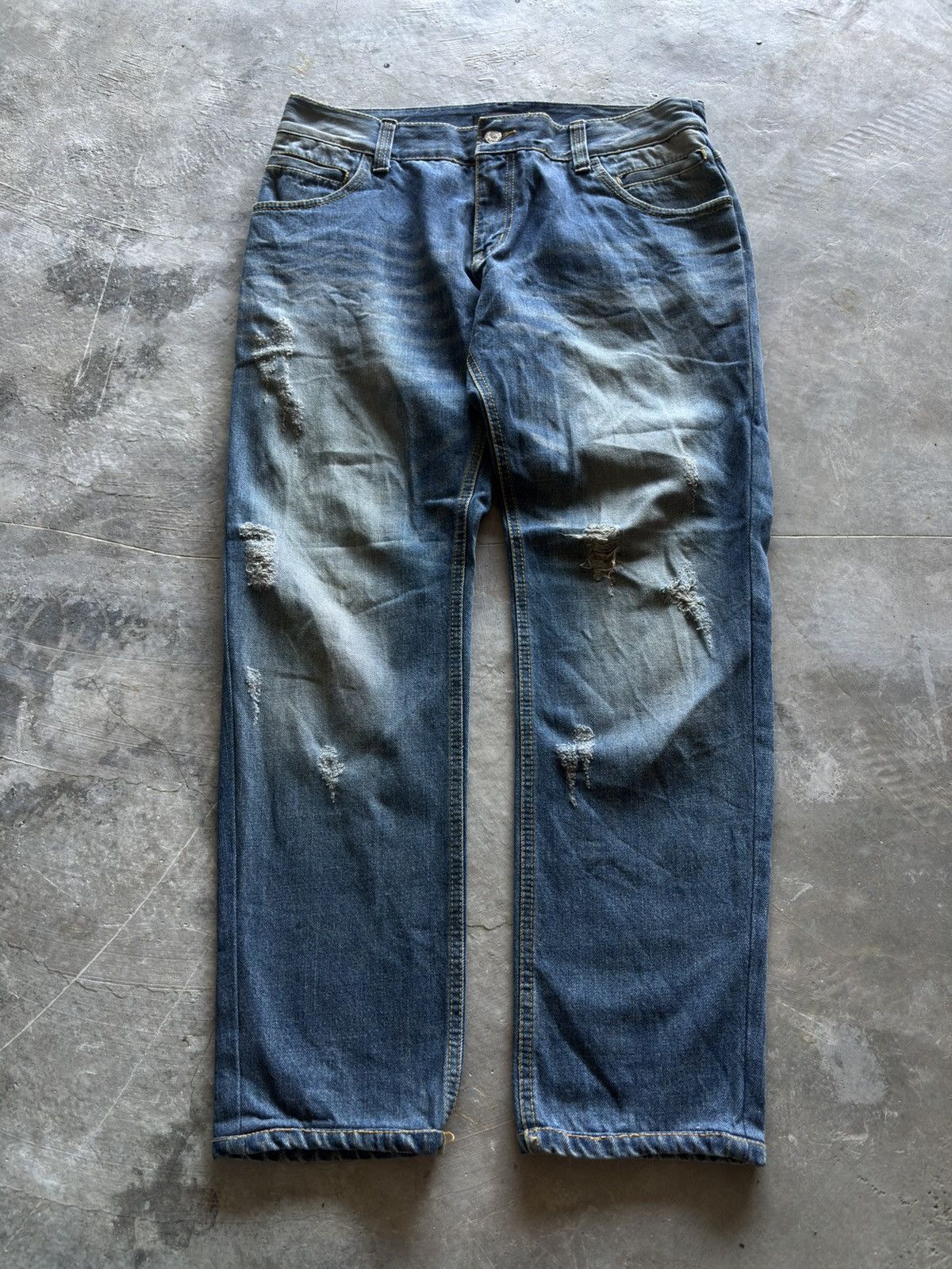 Dolce & Gabbana DOLCE & GABBANA distressed slim fit style Size US 35 - 1 Thumbnail