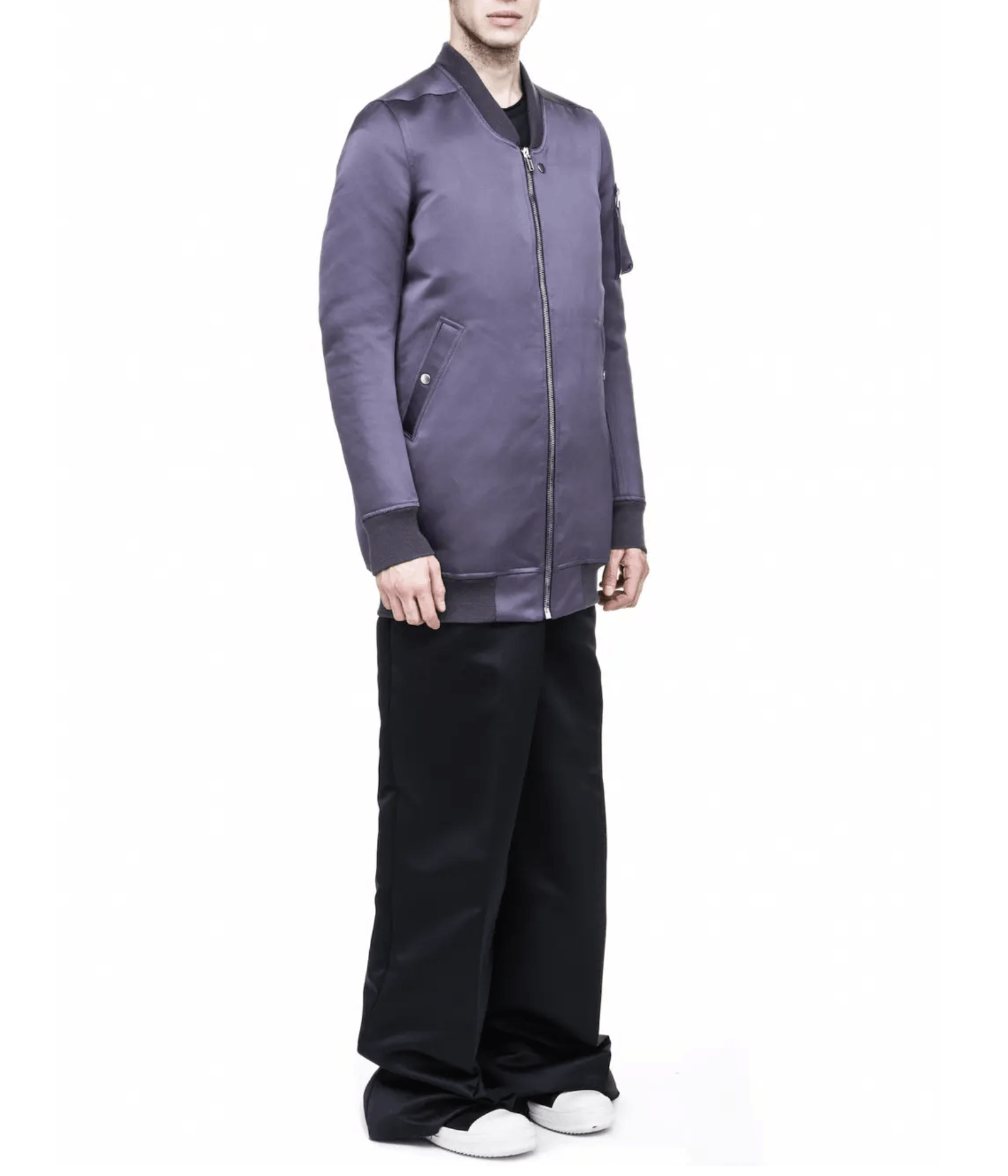 Rick Owens RARE: FW17 Glitter Faun Plum Long Bomber Jacket IT 50 – Size US M / EU 48-50 / 2 - 15 Thumbnail