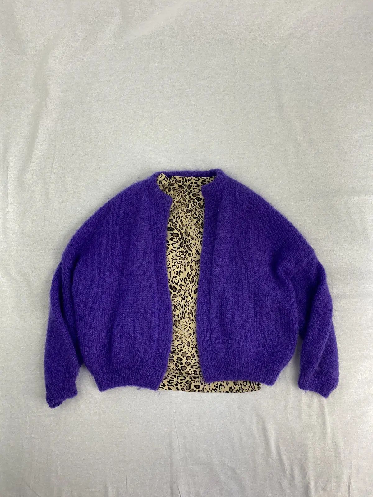 Vintage Vintage hand knit Mohair cardigan Size US M / EU 48-50 / 2 - 1 Thumbnail