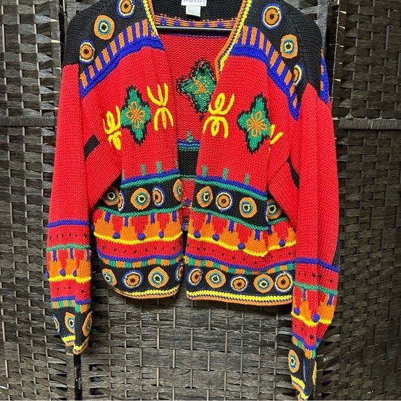 Vintage Vintage hand knit vintage cardigan by Abini medium chunky we Size M / US 6-8 / IT 42-44 - 4 Thumbnail