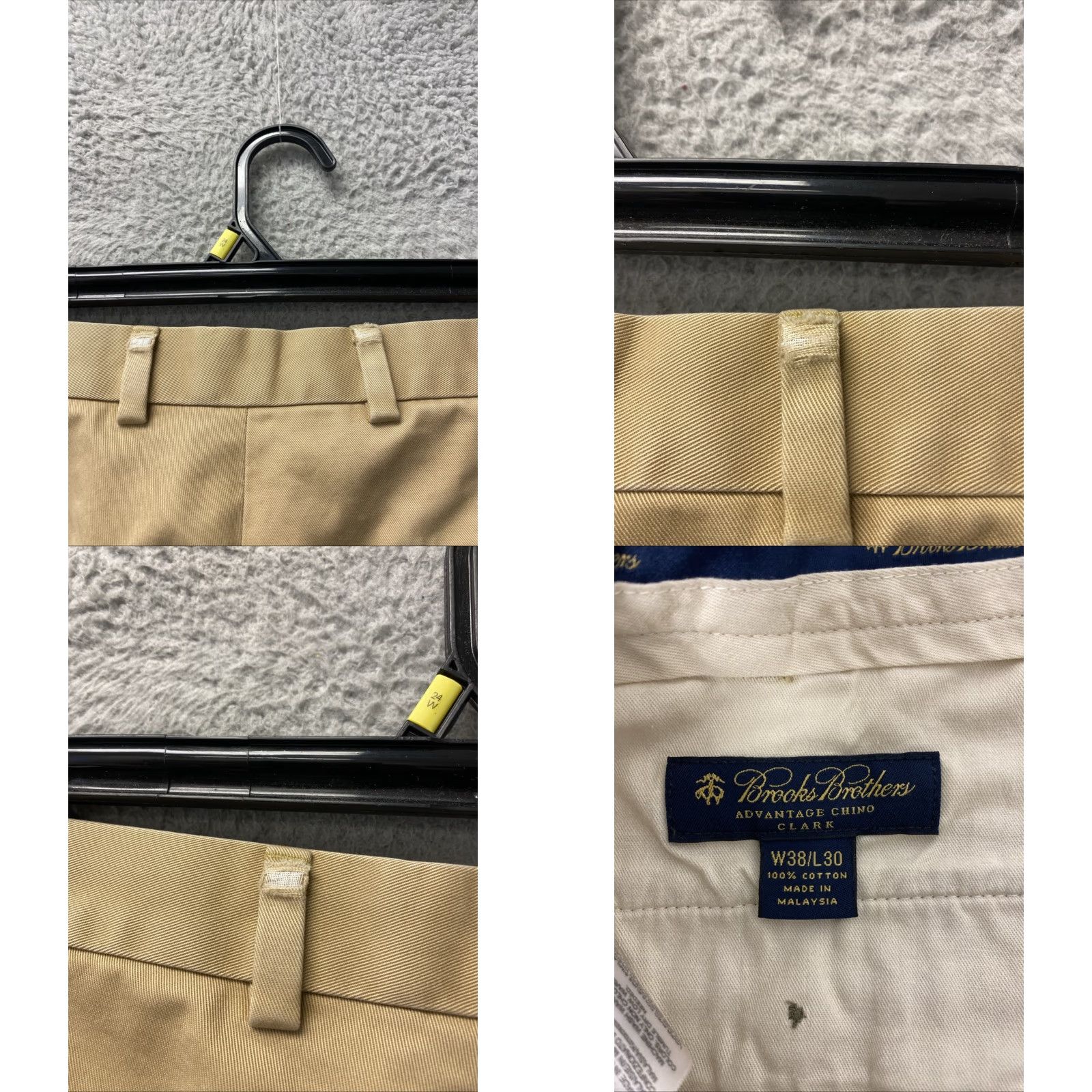 Brooks Brothers Brooks Brothers Mens Chino Pants 38x30 Tan Cotton Wool Regular Flat Front Medium Rise Casual Mens Size US 38 / EU 54 - 8 Thumbnail