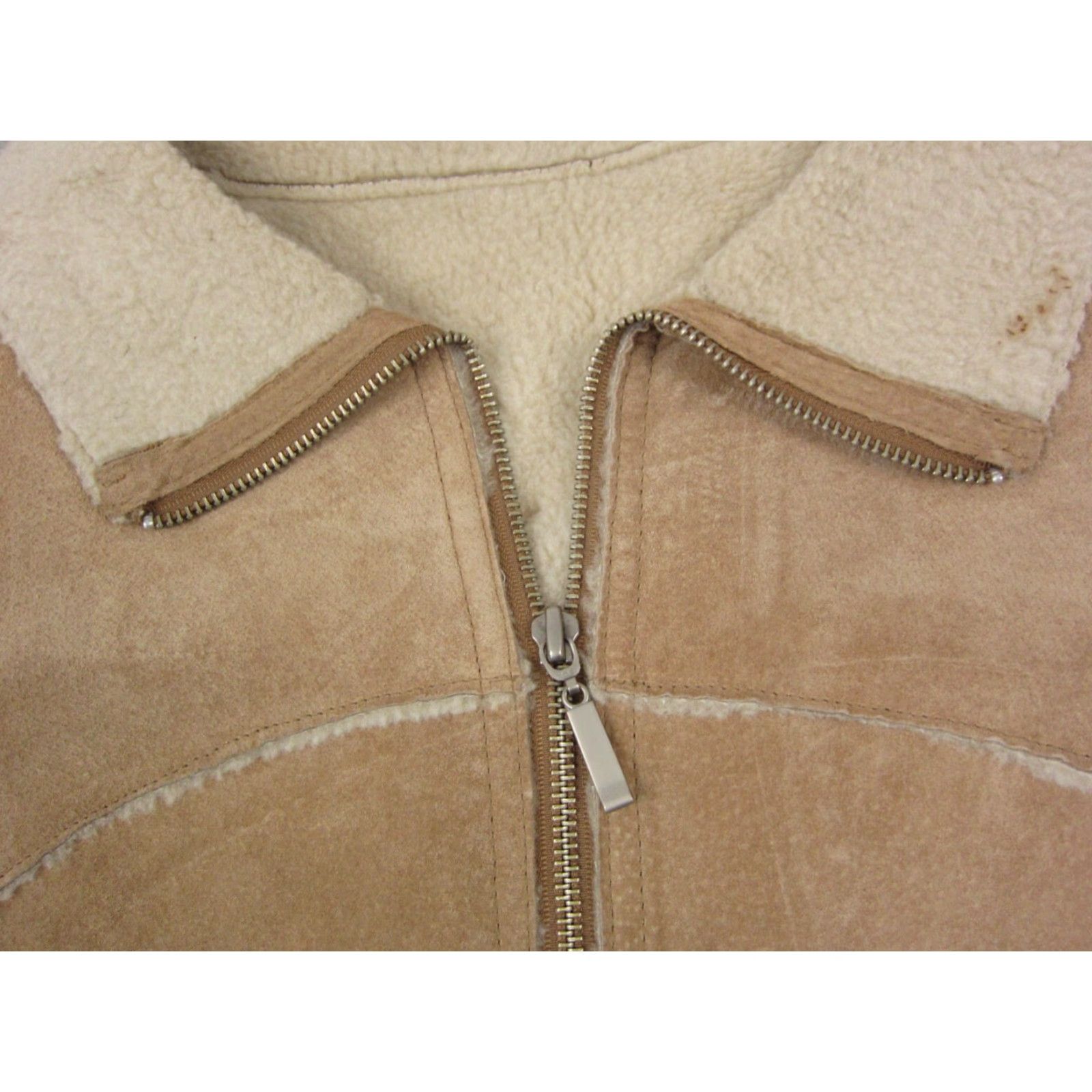Vintage VINTAGE Charlotte Russe Leather Jacket Womens Large Brown Suede Sherpa Lined Jacket Size L / US 10 / IT 46 - 3 Thumbnail