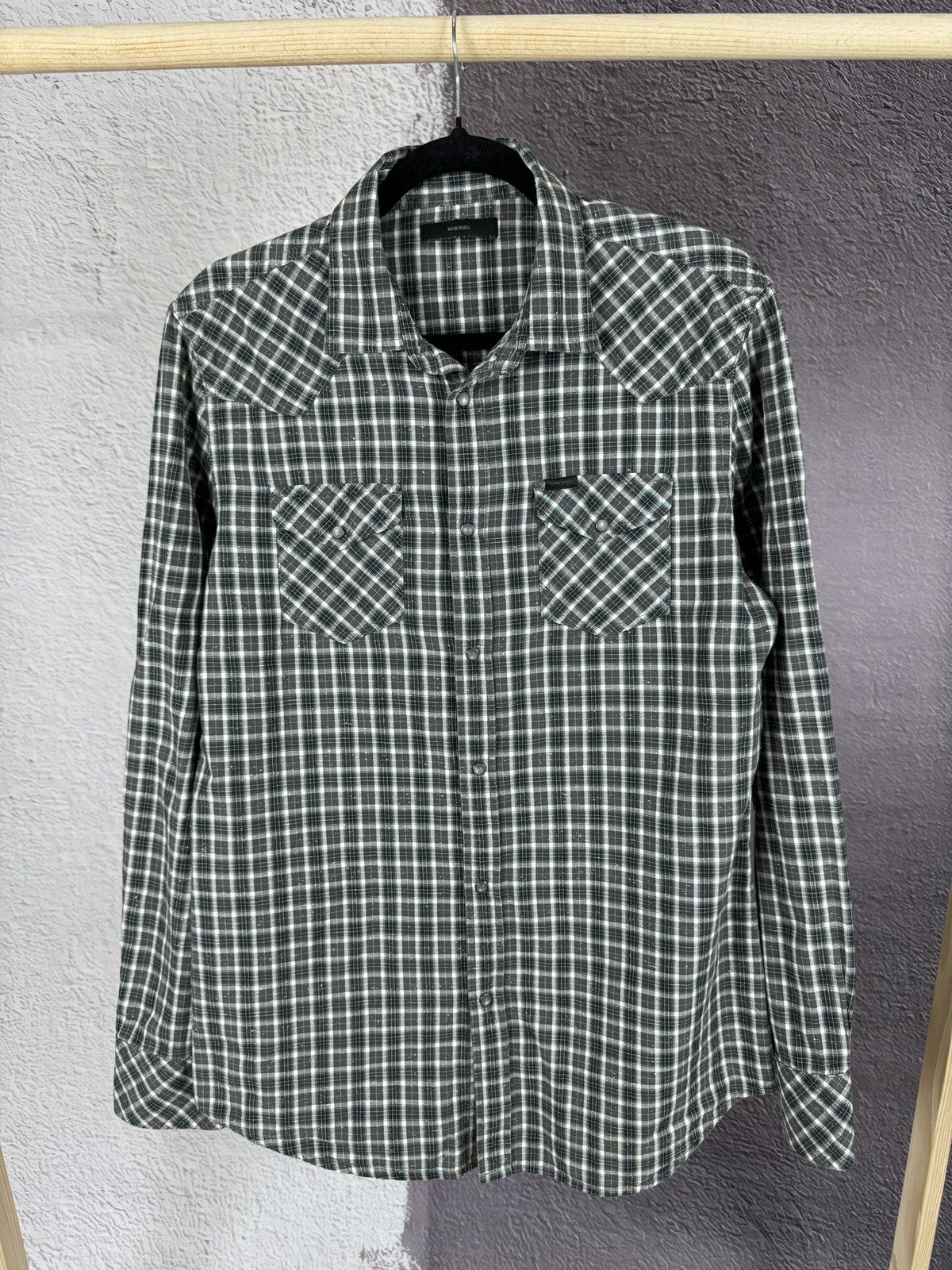 Diesel Diesel vintage checkered flannel y2k long sleeve shirt Size US L / EU 52-54 / 3 - 2 Thumbnail