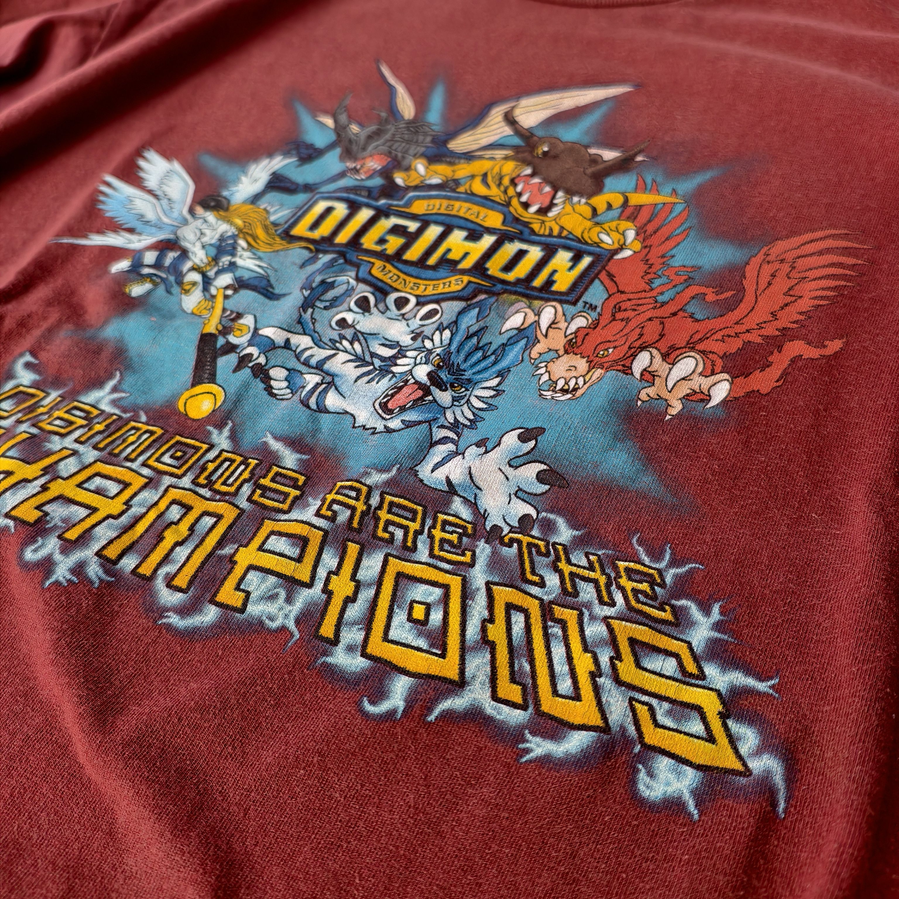 Anime Vtg Digimon we are the champions Size US L / EU 52-54 / 3 - 2 Thumbnail