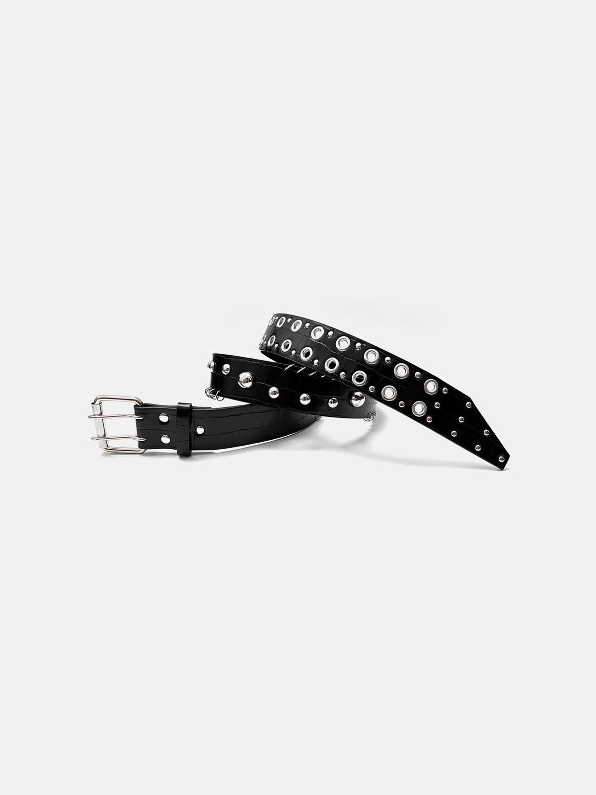 Japanese Brand Double Grommet Statement Belt Size ONE SIZE - 4 Thumbnail