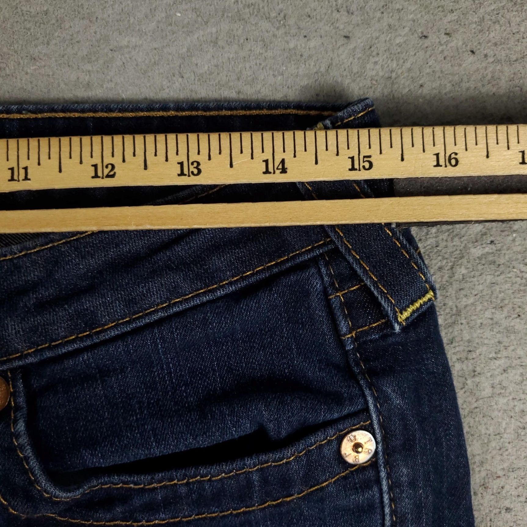 True Religion True Religion Jeans 29x30 Blue Skinny Stretch Denim Pockets Fashion Womens Size 29" - 3 Thumbnail