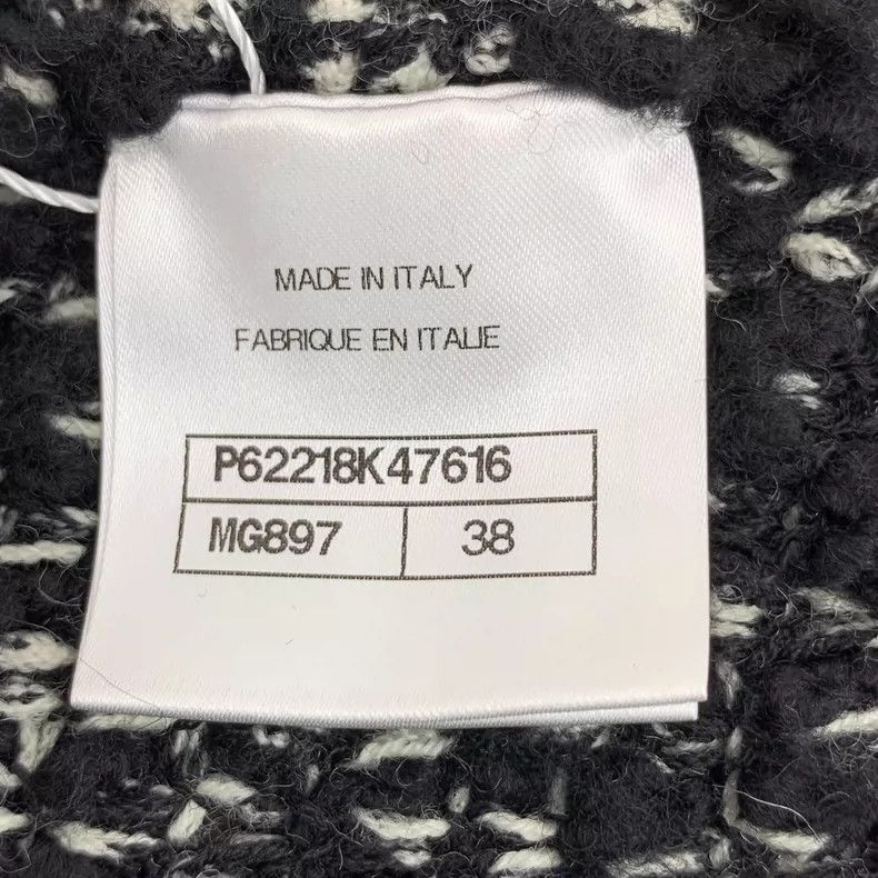 Chanel Chanel Black chain woven wool long-sleeved coat 2504-Nextar Size XS / US 0-2 / IT 36-38 - 8 Thumbnail