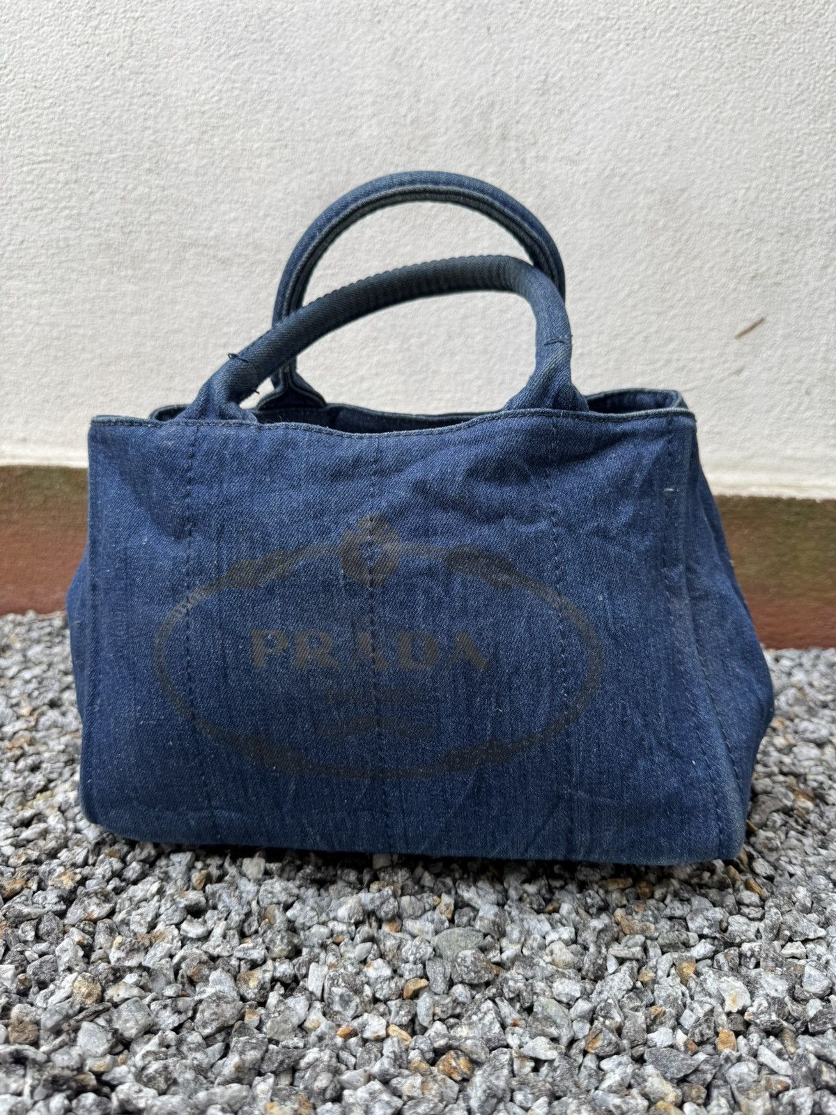 Prada PRADA CANAPA DENIM SMALL TOTE BAG Size ONE SIZE - 1 Thumbnail