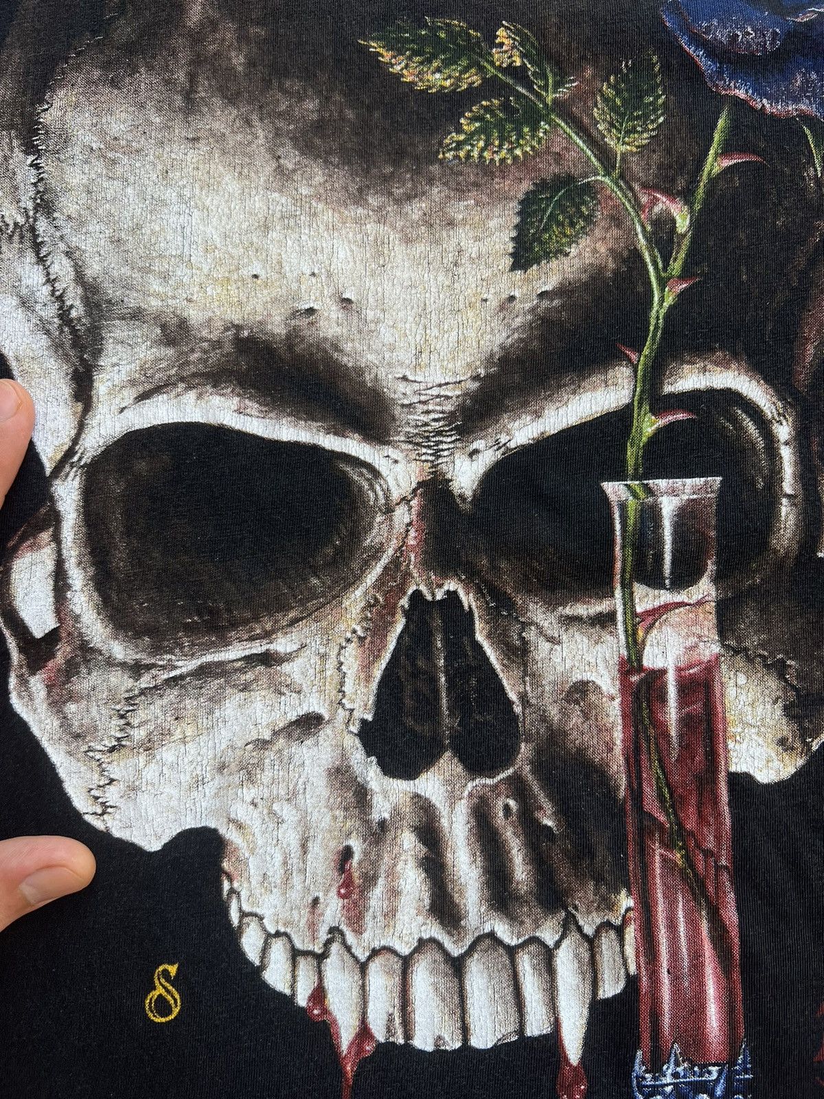 90s Vintage Alchemy Gothic Vigil Of The Acolyte Skull tee XL