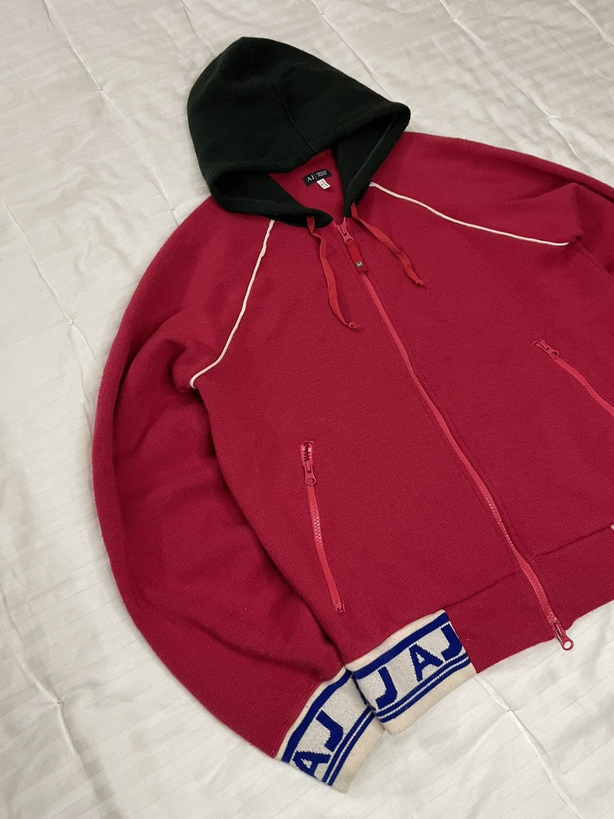 Armani Vintage Rare Archive Armani Jeans Knighted Zip Hoodie Size US L / EU 52-54 / 3 - 3 Thumbnail