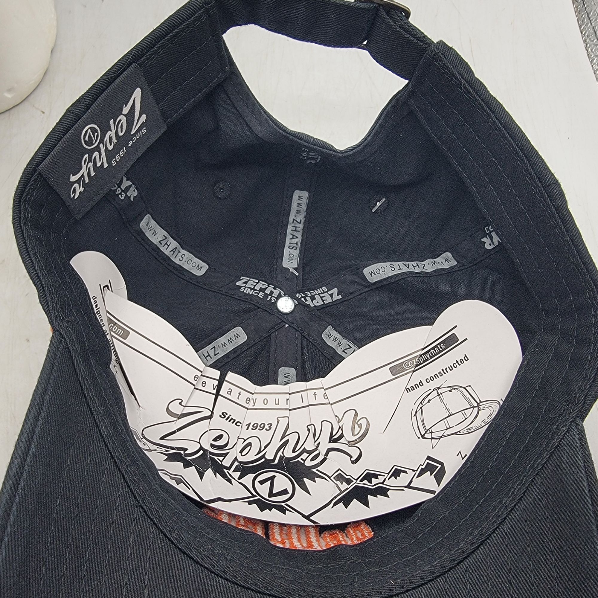Zephyr OC Vibe Zephyr Black Orange Adjustable Baseball Cap Hat Cali Size ONE SIZE - 7 Thumbnail