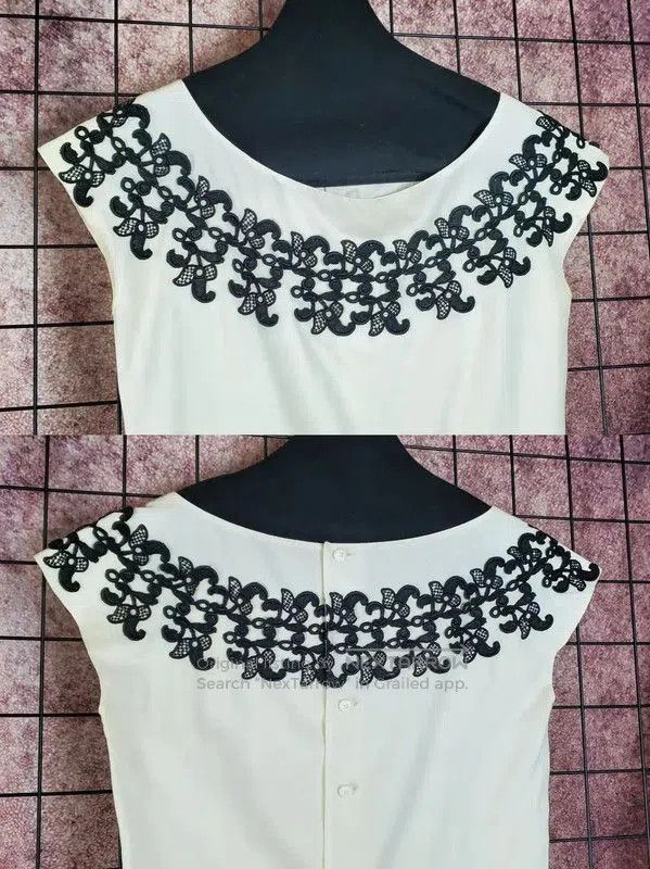 Dior Dior Summer White Cotton Embroidered Short Tee . Size S / US 4 / IT 40 - 3 Thumbnail