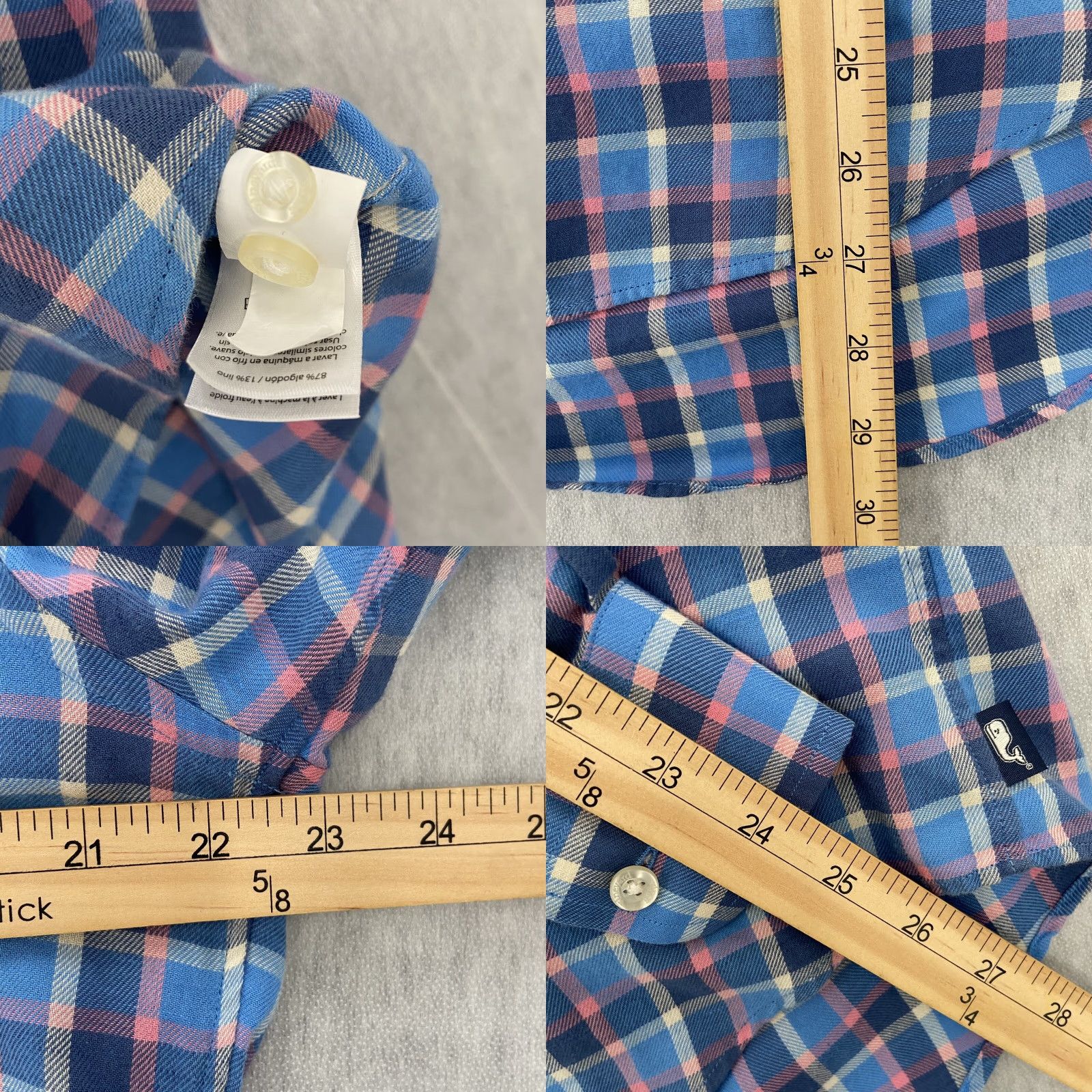 Vineyard Vines VINTAGE Vineyard Vines Mens Shirt Adult Large Blue Plaid Long Sleeve Button Slim Fit Crosby 90s Casual Size US L / EU 52-54 / 3 - 8 Thumbnail