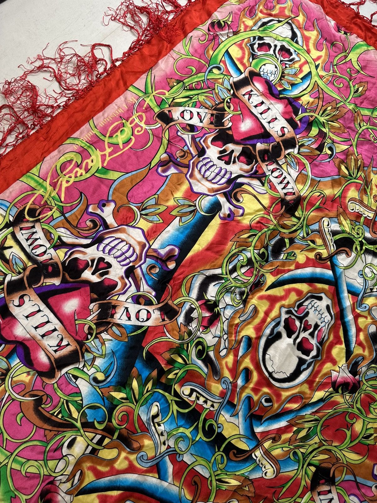 Ed Hardy Ed Hardy silk large scarf Size ONE SIZE - 5 Thumbnail