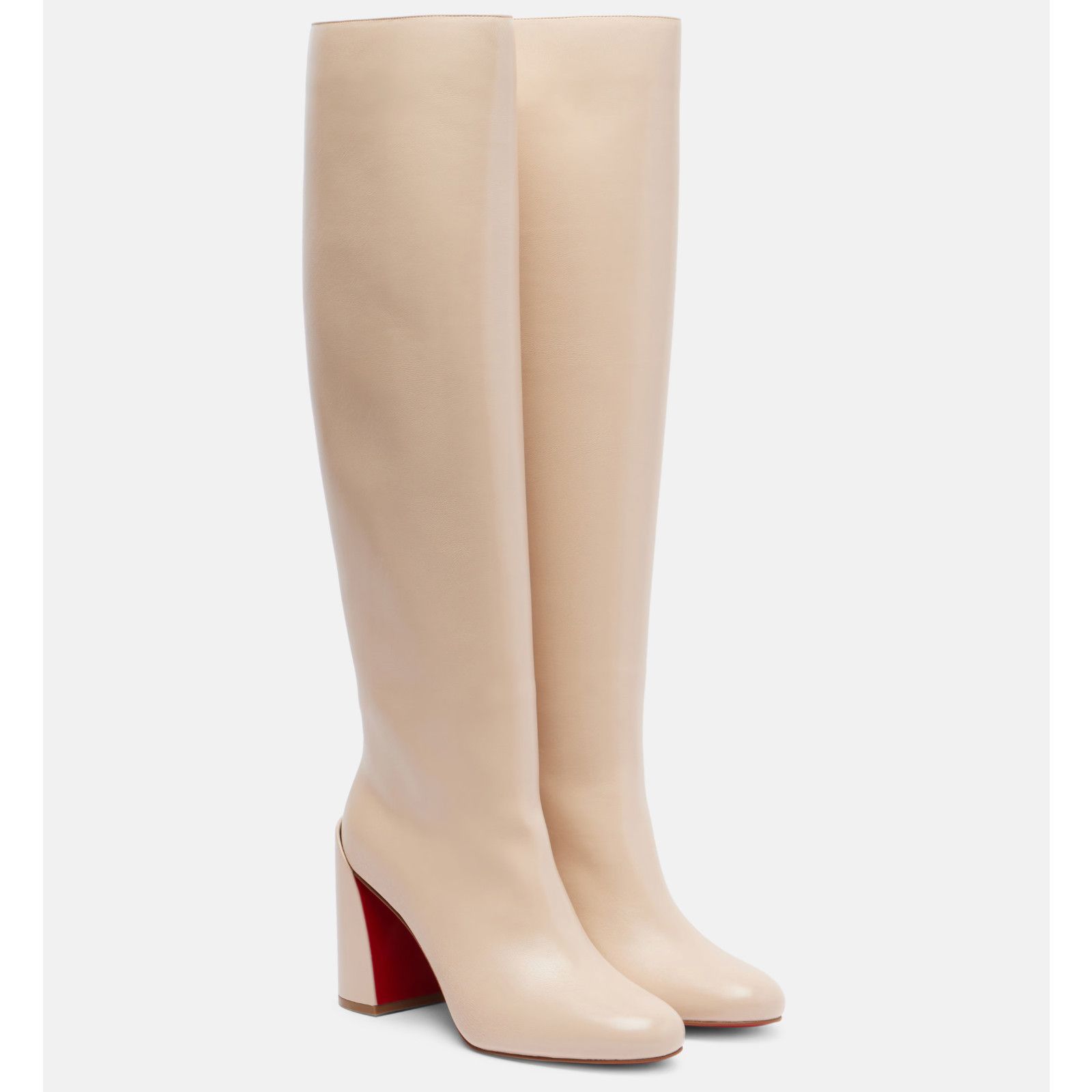 Christian Louboutin Christian Louboutin Janitta 85 Pearl Beige Leather Boot 37.5 Size US 6.5 / IT 36.5 - 1 Thumbnail