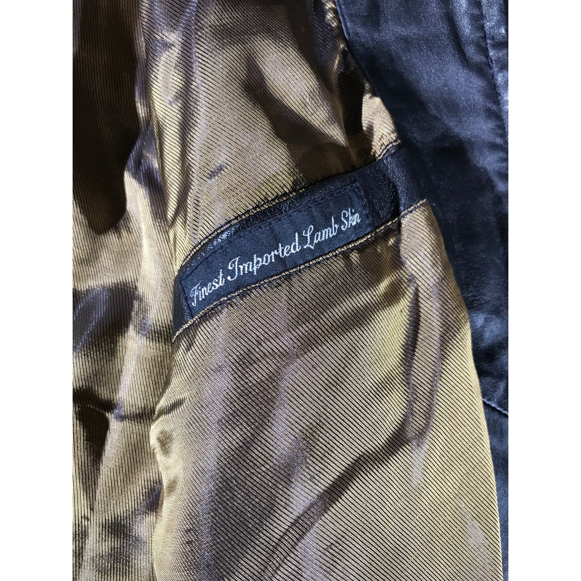 Vintage Watershed by William Harry Black Lamb Skin Leather Jacket Size US XL / EU 56 / 4 - 6 Thumbnail