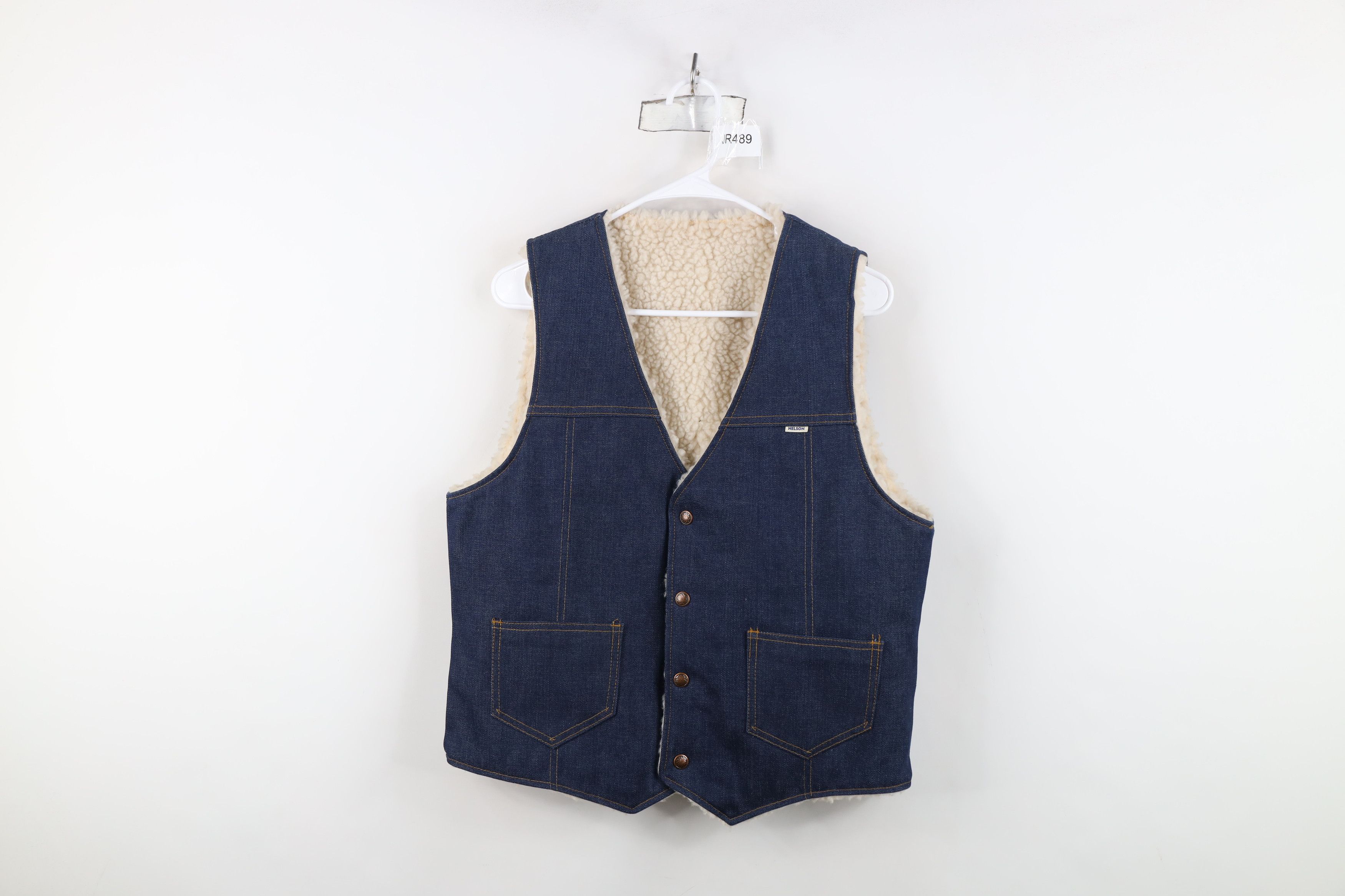 Vintage Deadstock Vintage 70s Streetwear Lined Denim Vest Jacket USA Size US M / EU 48-50 / 2 - 1 Thumbnail