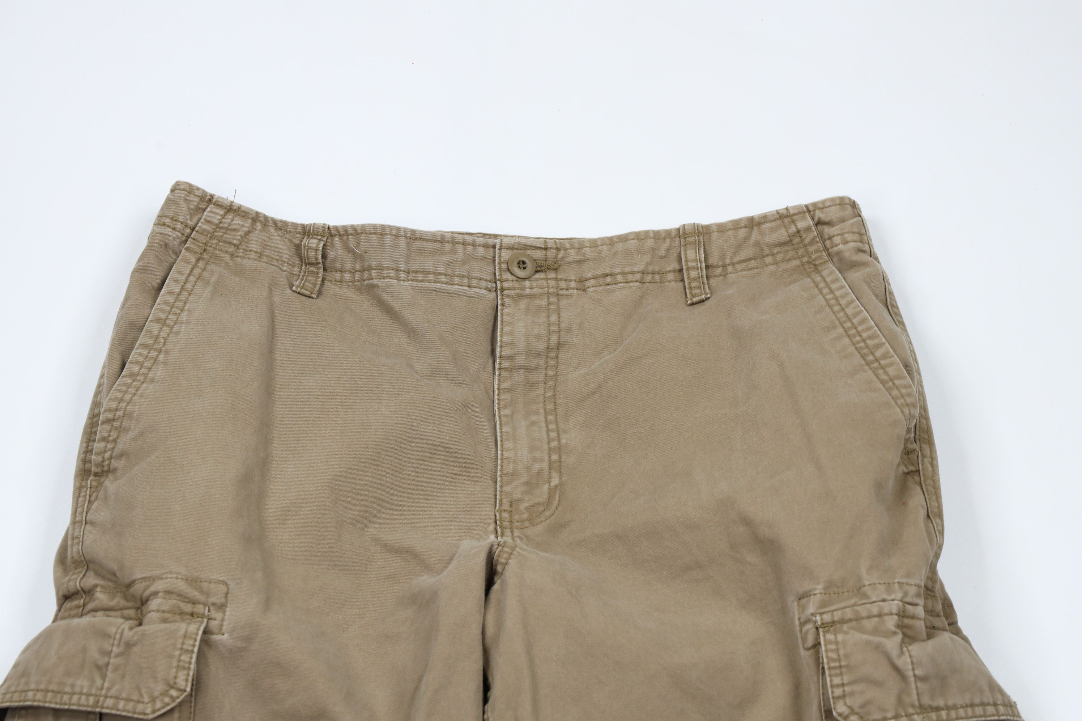 Gap × Vintage Vintage Gap Faded Wide Leg Dungaree Cargo Pants Beige Cotton Size US 34 / EU 50 - 2 Thumbnail