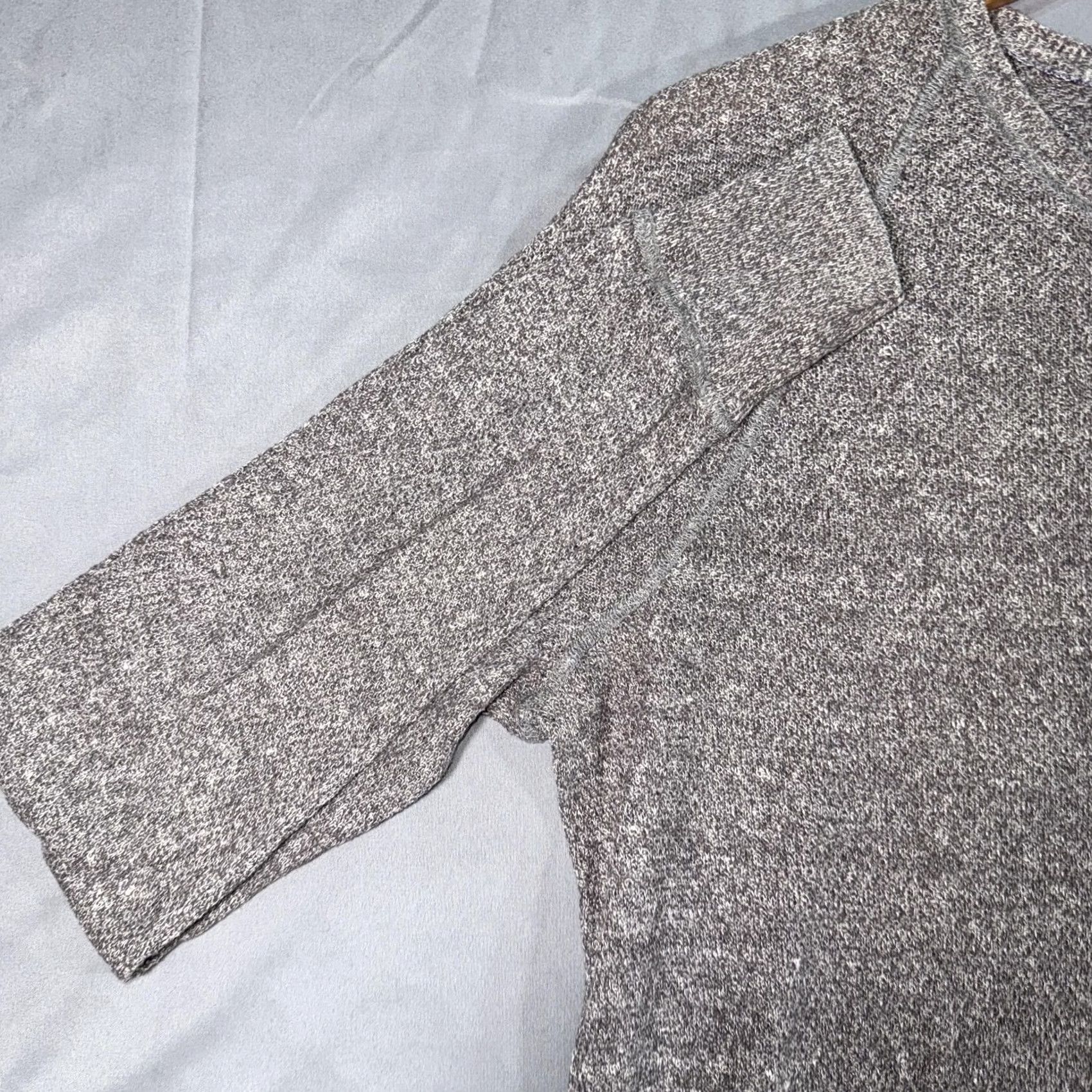 Alex Mill Alex Mill Men's Size S Grey Mouliné Linen-Cotton Blend Crewneck Sweater Size US S / EU 44-46 / 1 - 6 Thumbnail